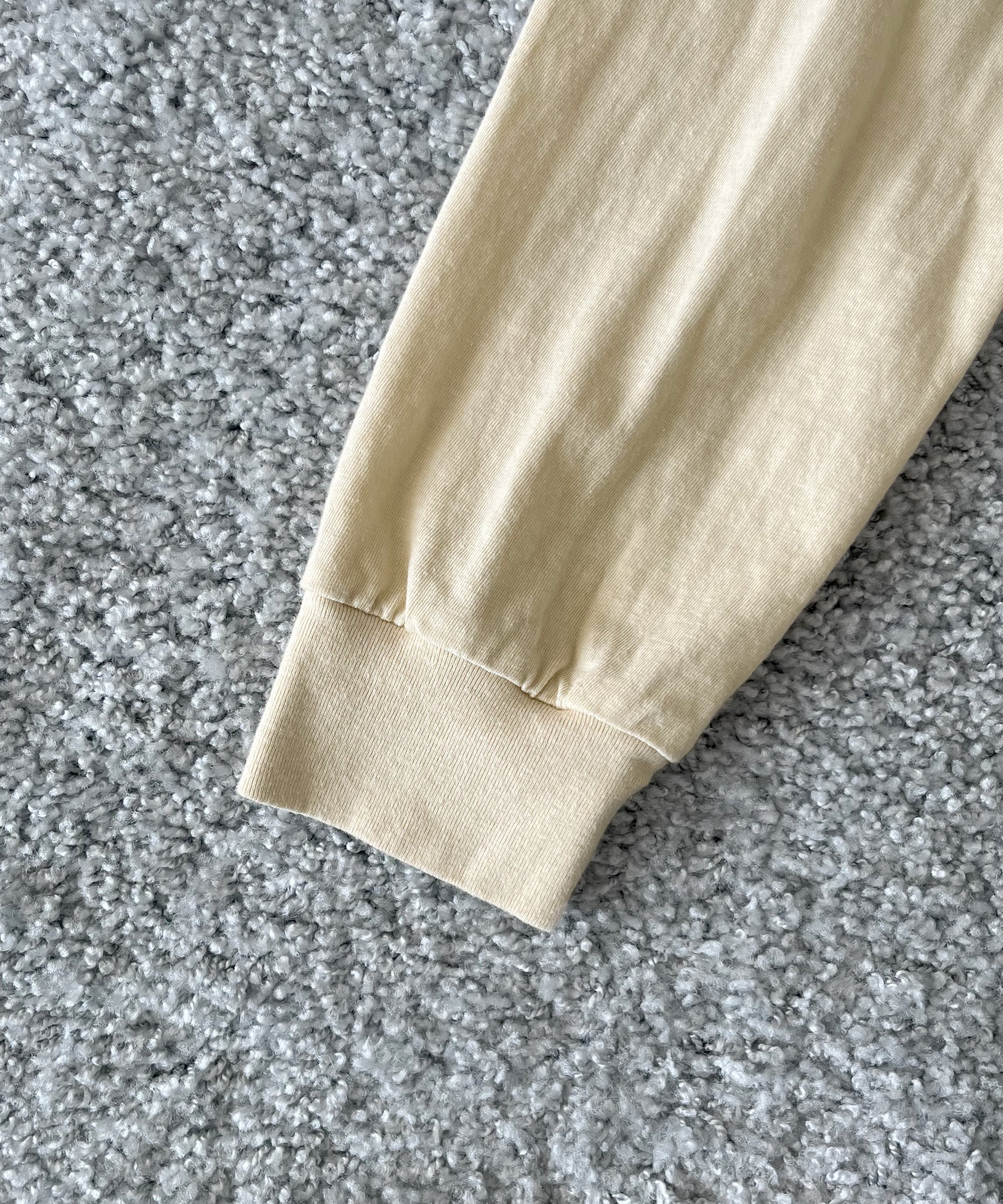 UNUSED Us2592 long-sleeve henry neck t-shirt "ECRU"