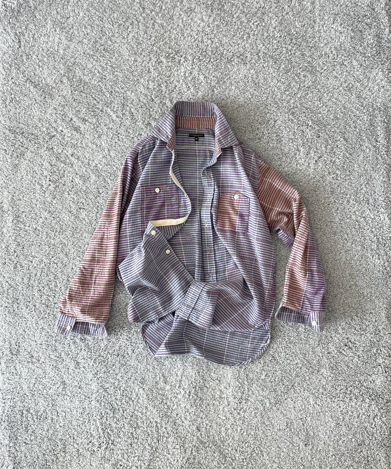 Engineered Garments Work shirt - color blook check "MULTI COLOR"