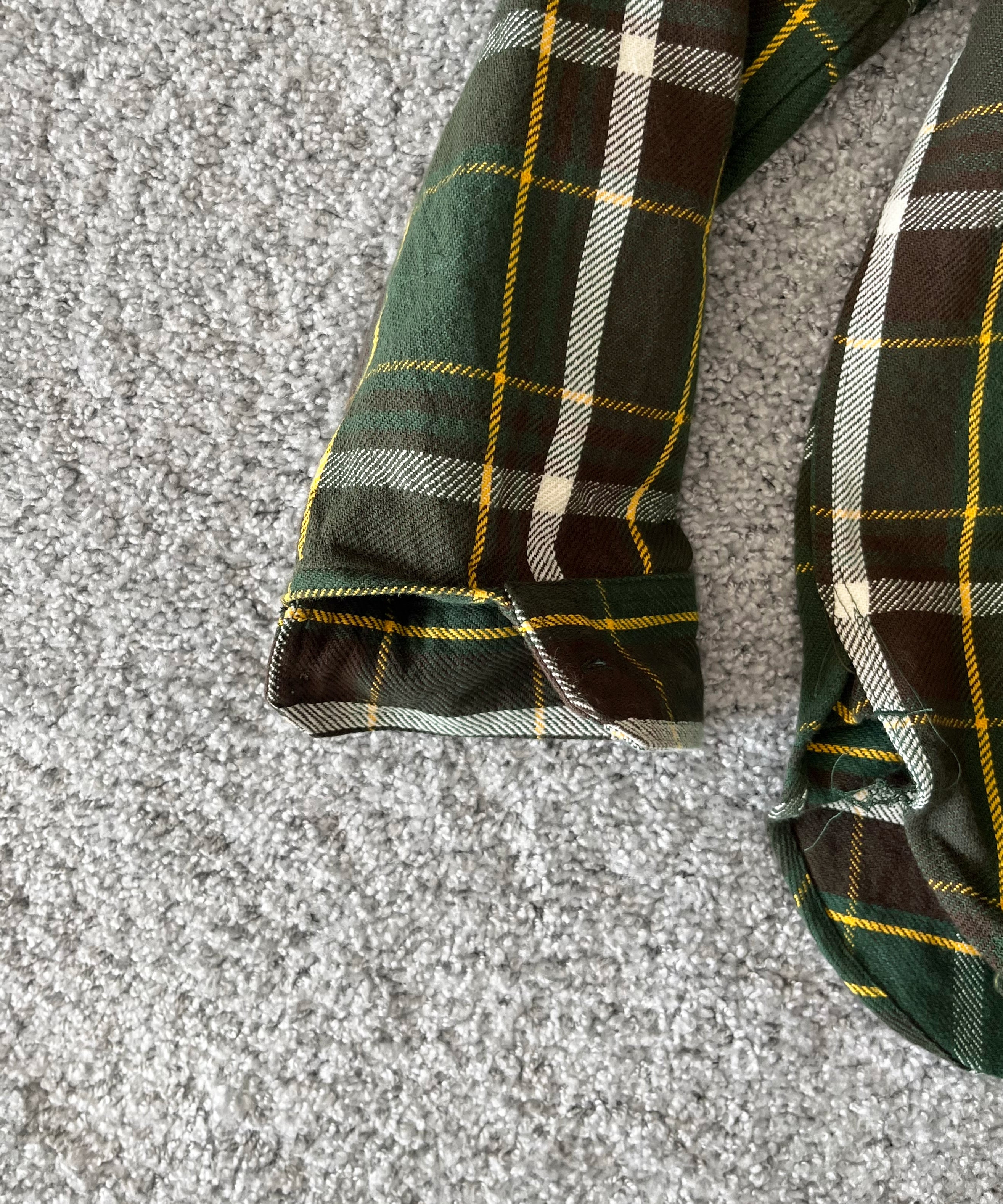 ENGINEERED GARMENTS Work shirt - ctn heavy twill plaid "OLIVE/BROWN"