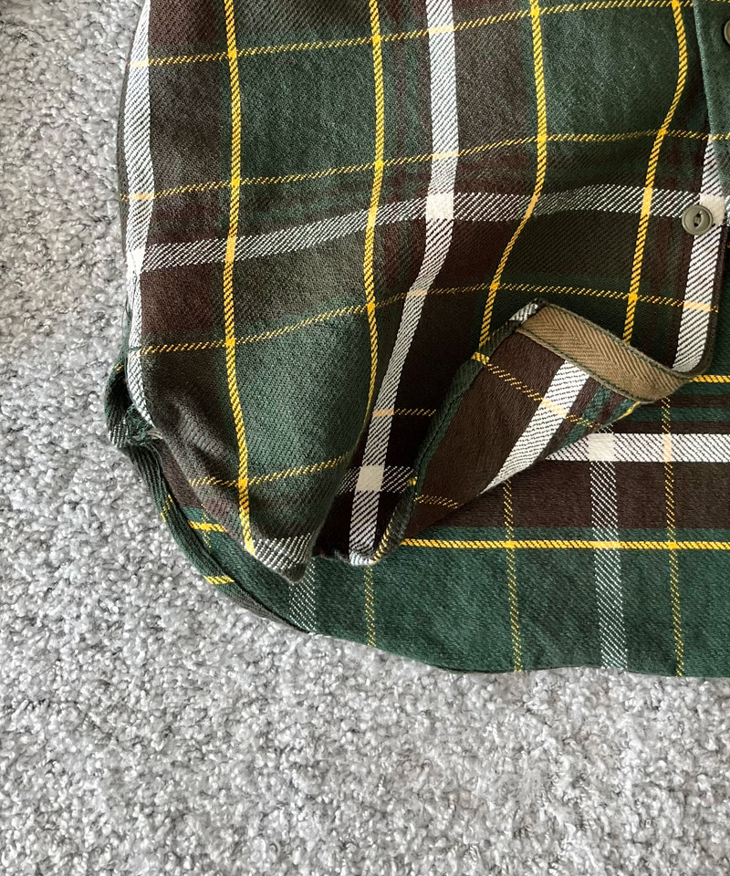 Engineered Garments Work shirt - ctn heavy twill plaid "OLIVE/BROWN"