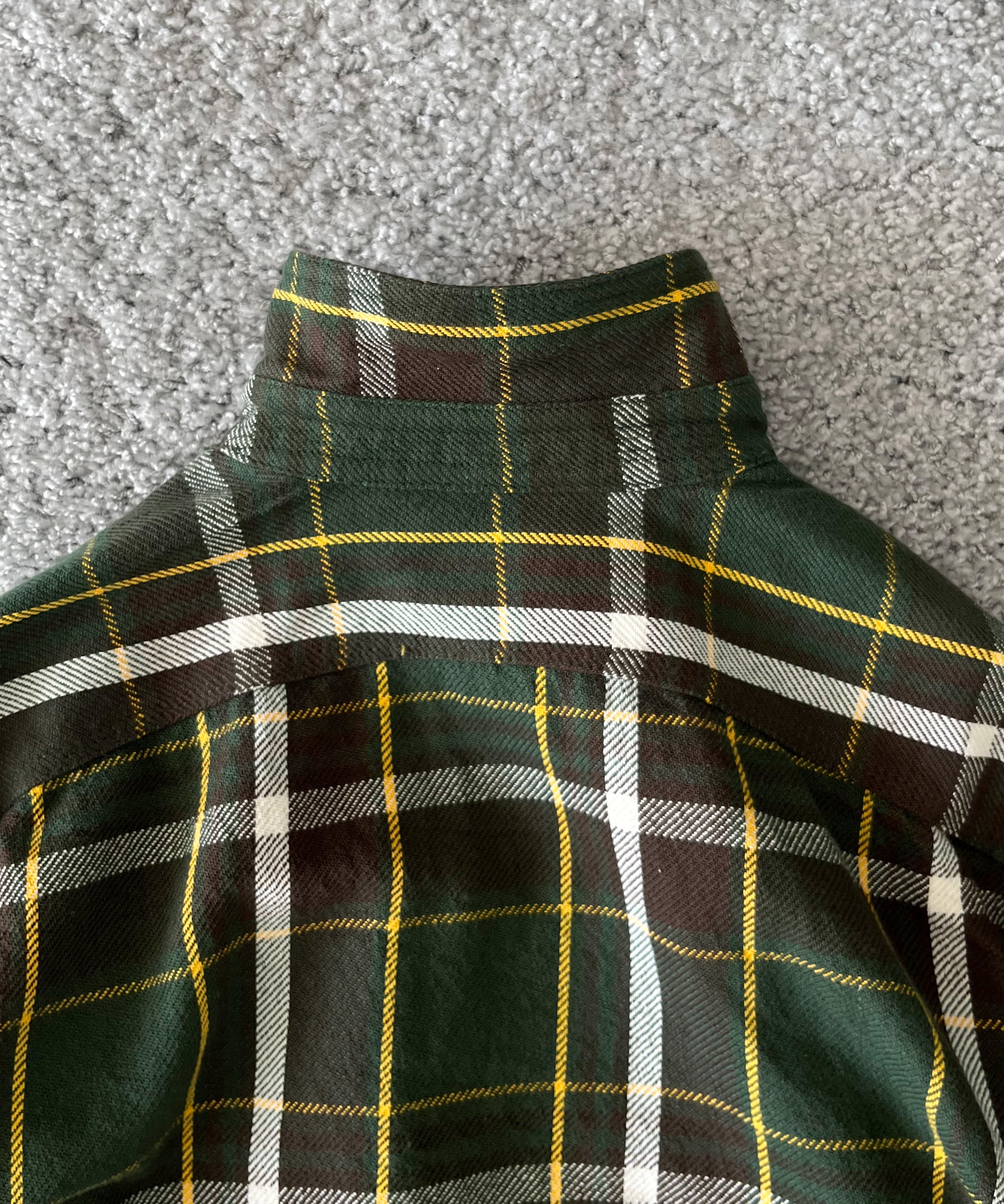 ENGINEERED GARMENTS Work shirt - ctn heavy twill plaid "OLIVE/BROWN"