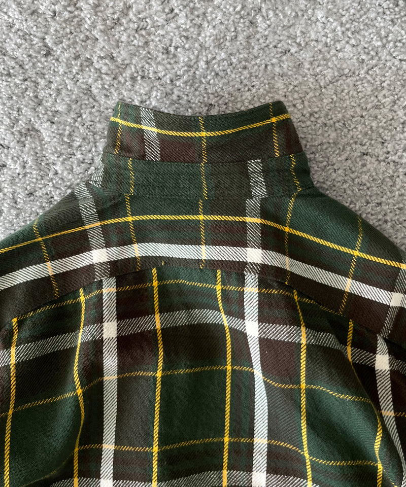 Engineered Garments Work shirt - ctn heavy twill plaid "OLIVE/BROWN"