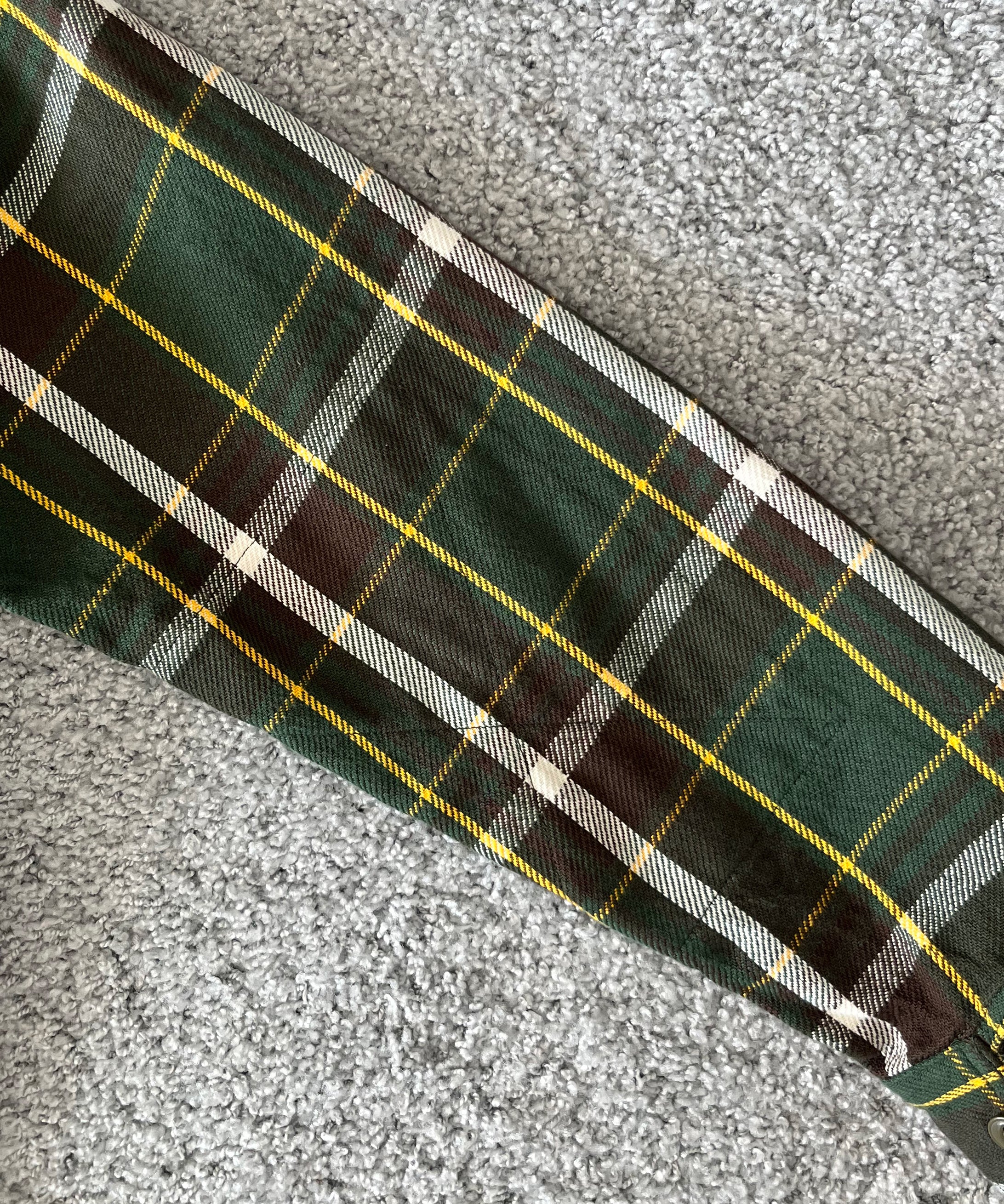 ENGINEERED GARMENTS Work shirt - ctn heavy twill plaid "OLIVE/BROWN"