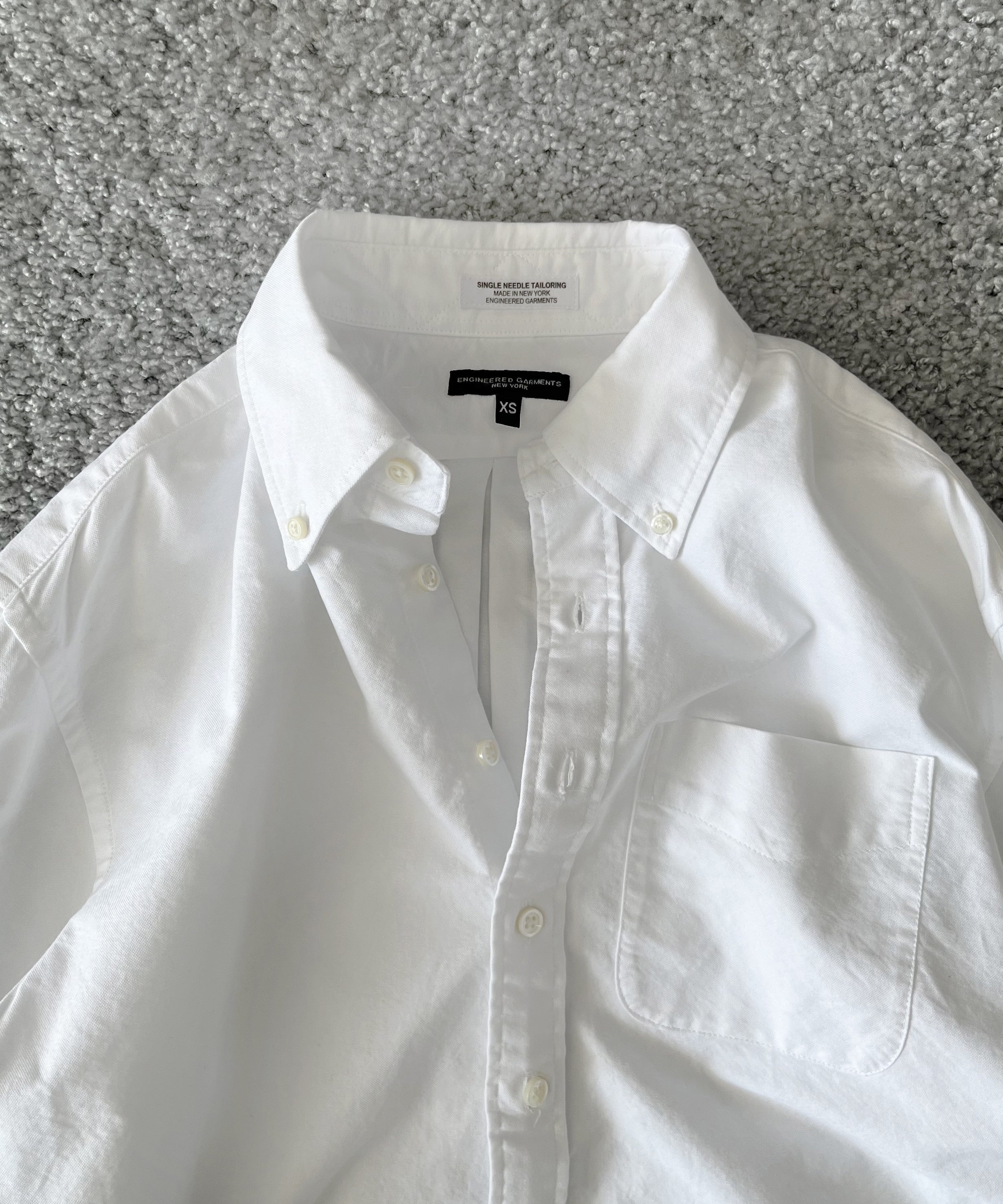 ENGINEERED GARMENTS 19 Century bd shirt - cotton oxford "WHITE"