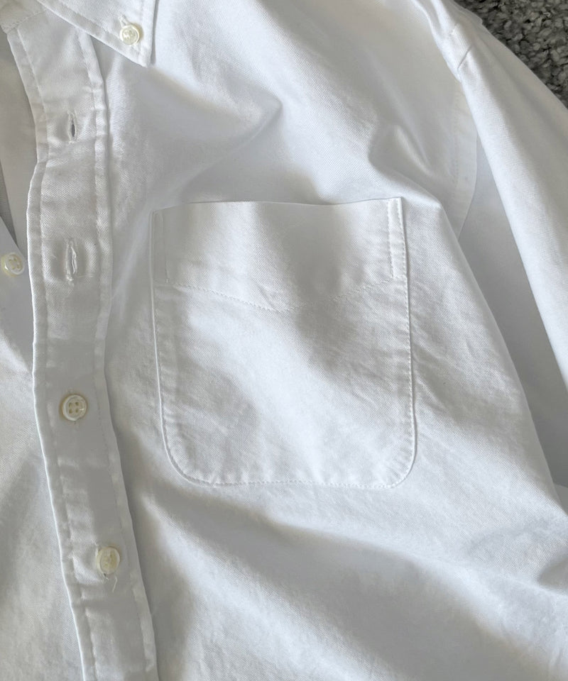 Engineered Garments 19 Century bd shirt - cotton oxford "WHITE"