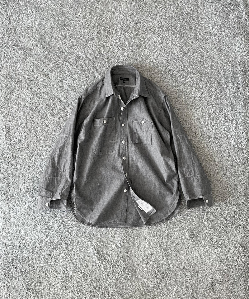 Engineered Garments Work shirt - cotton chambray "GRAY"