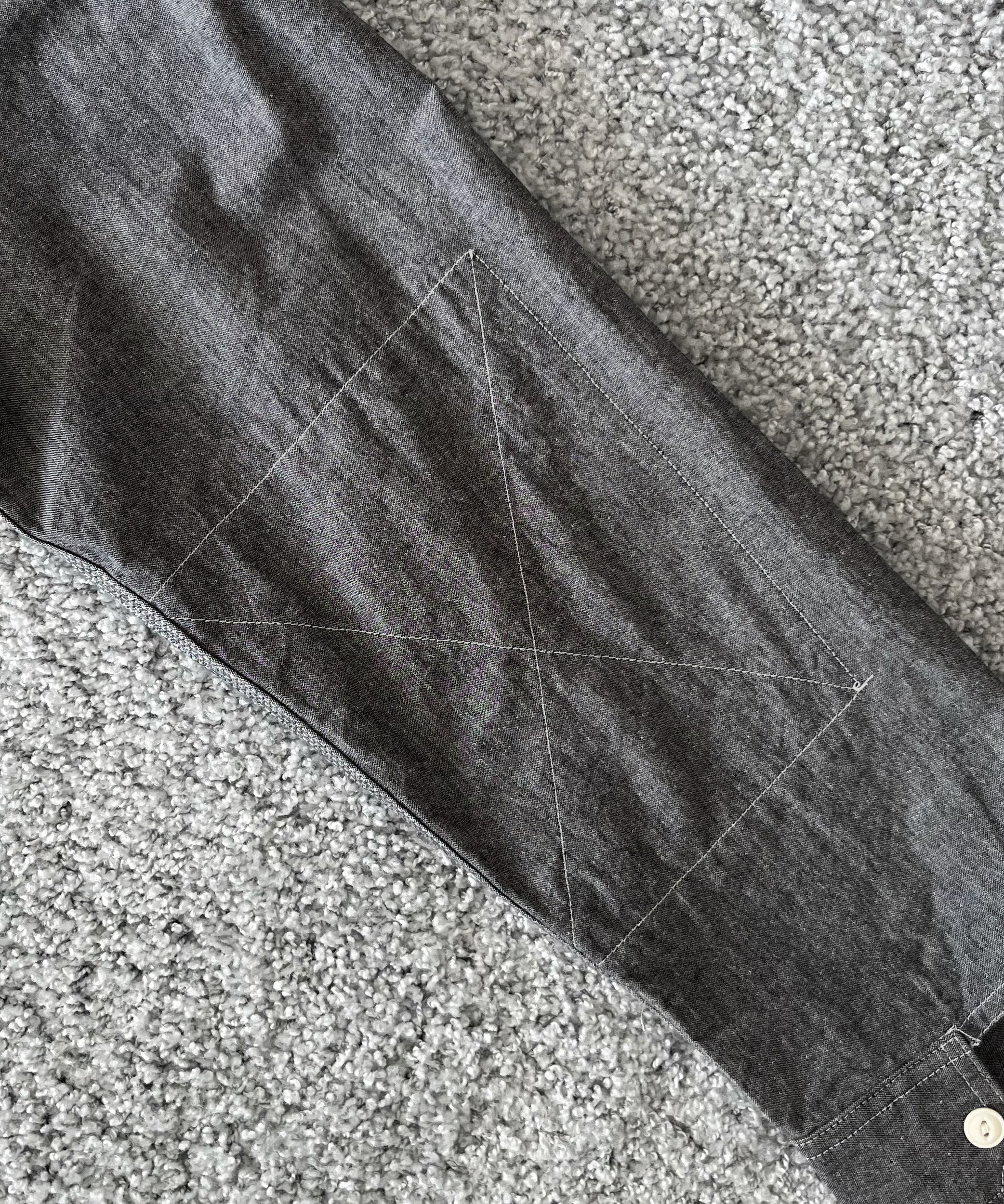 ENGINEERED GARMENTS Work shirt - cotton chambray "GRAY"