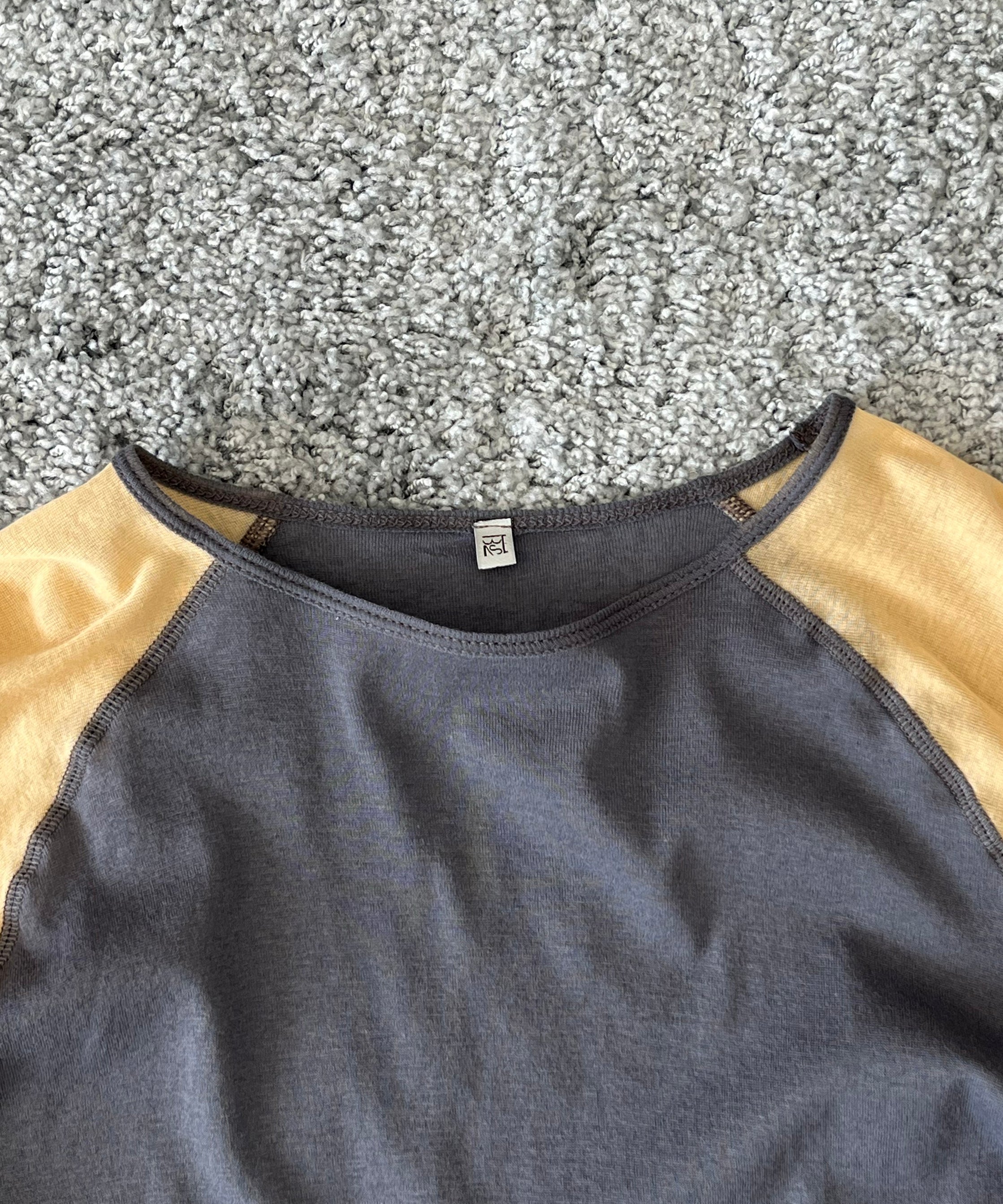 Baserange Gene long sleeve tee "AMBERBLUE/BEIGE"
