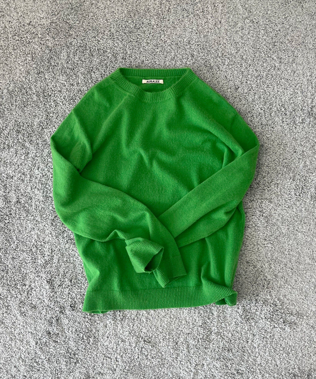 AURALEE【オーラリー】Brushed cashmere cotton knit p/o 