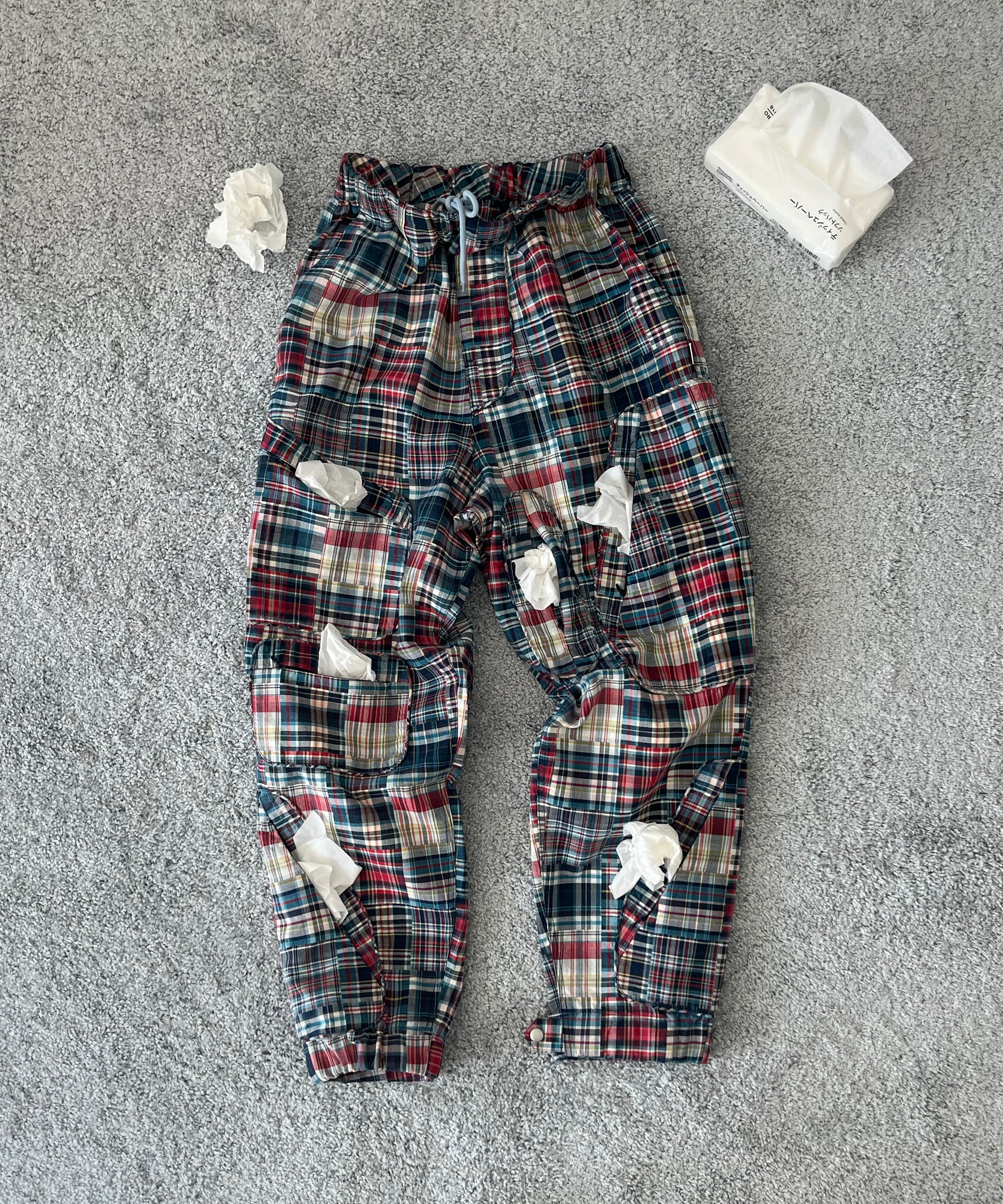 PHINGERIN Piped flight pants "B:BLUE×RED"