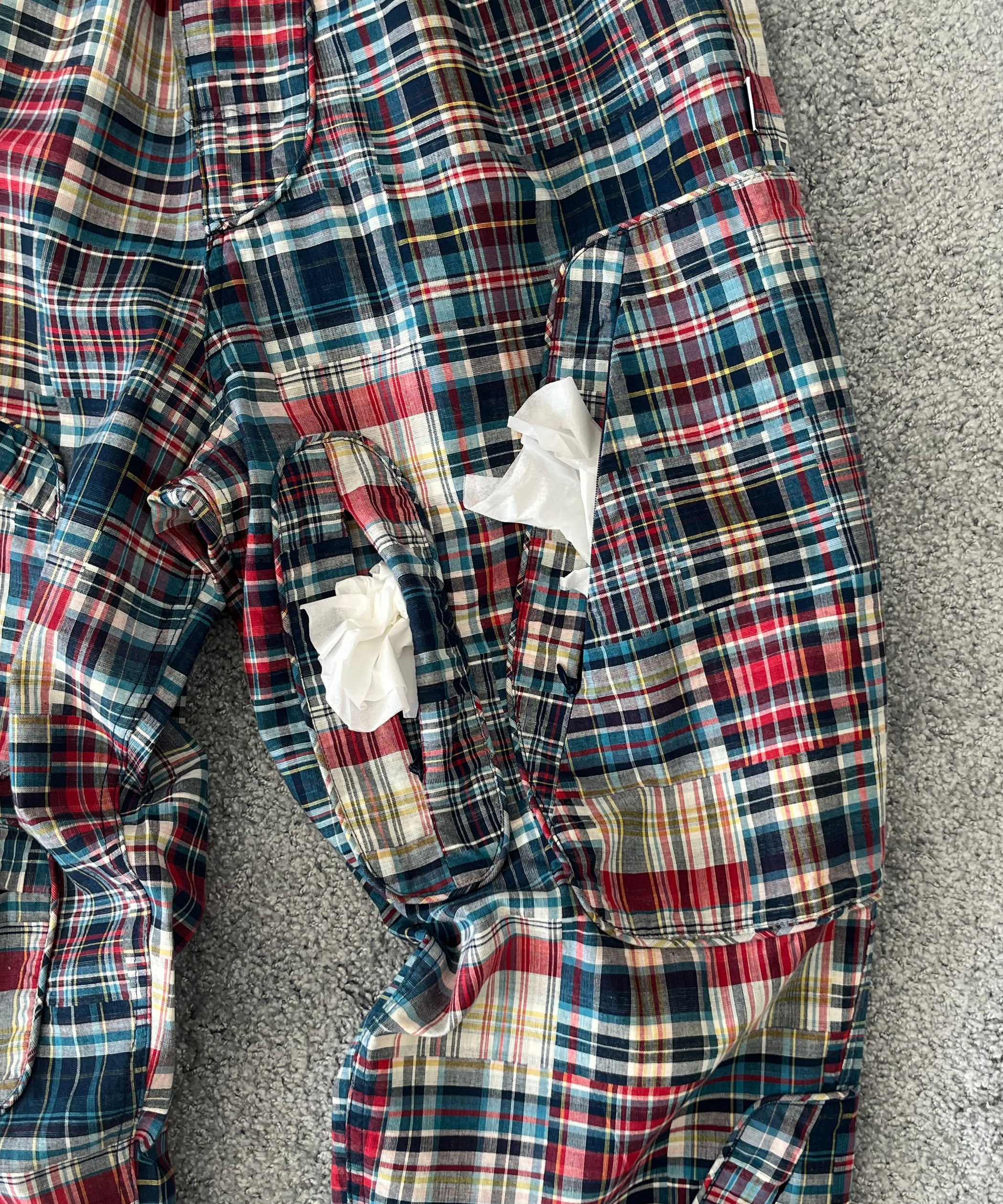 PHINGERIN Piped flight pants "B:BLUE×RED"