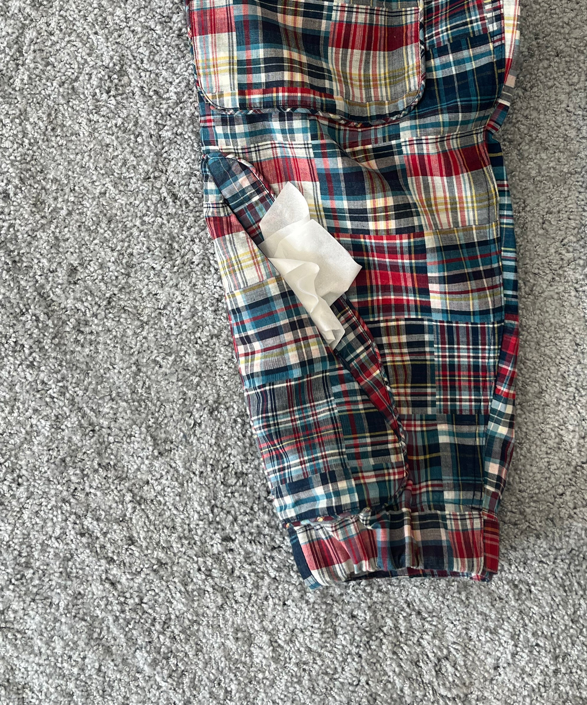 PHINGERIN Piped flight pants "B:BLUE×RED"