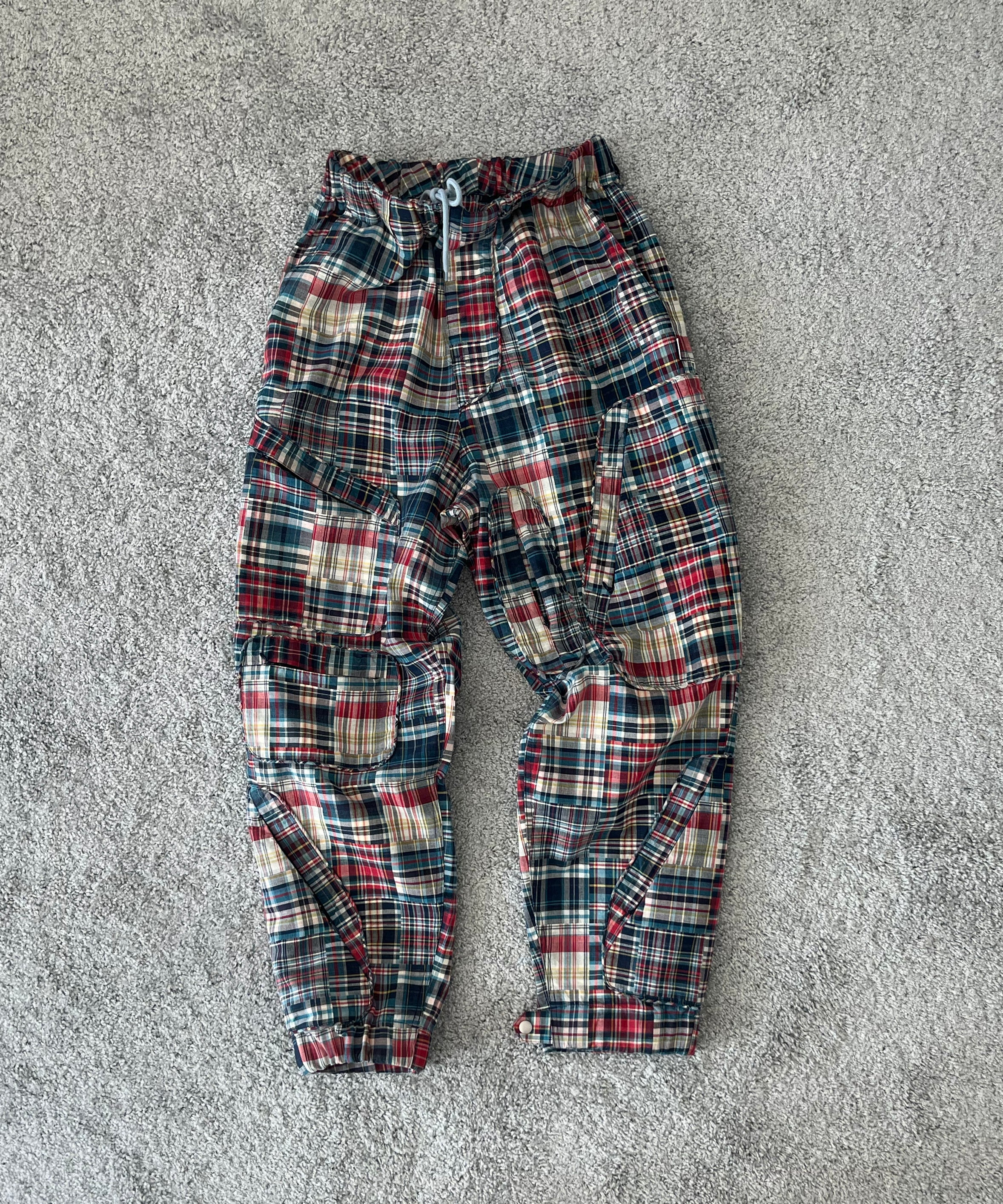 PHINGERIN Piped flight pants "B:BLUE×RED"