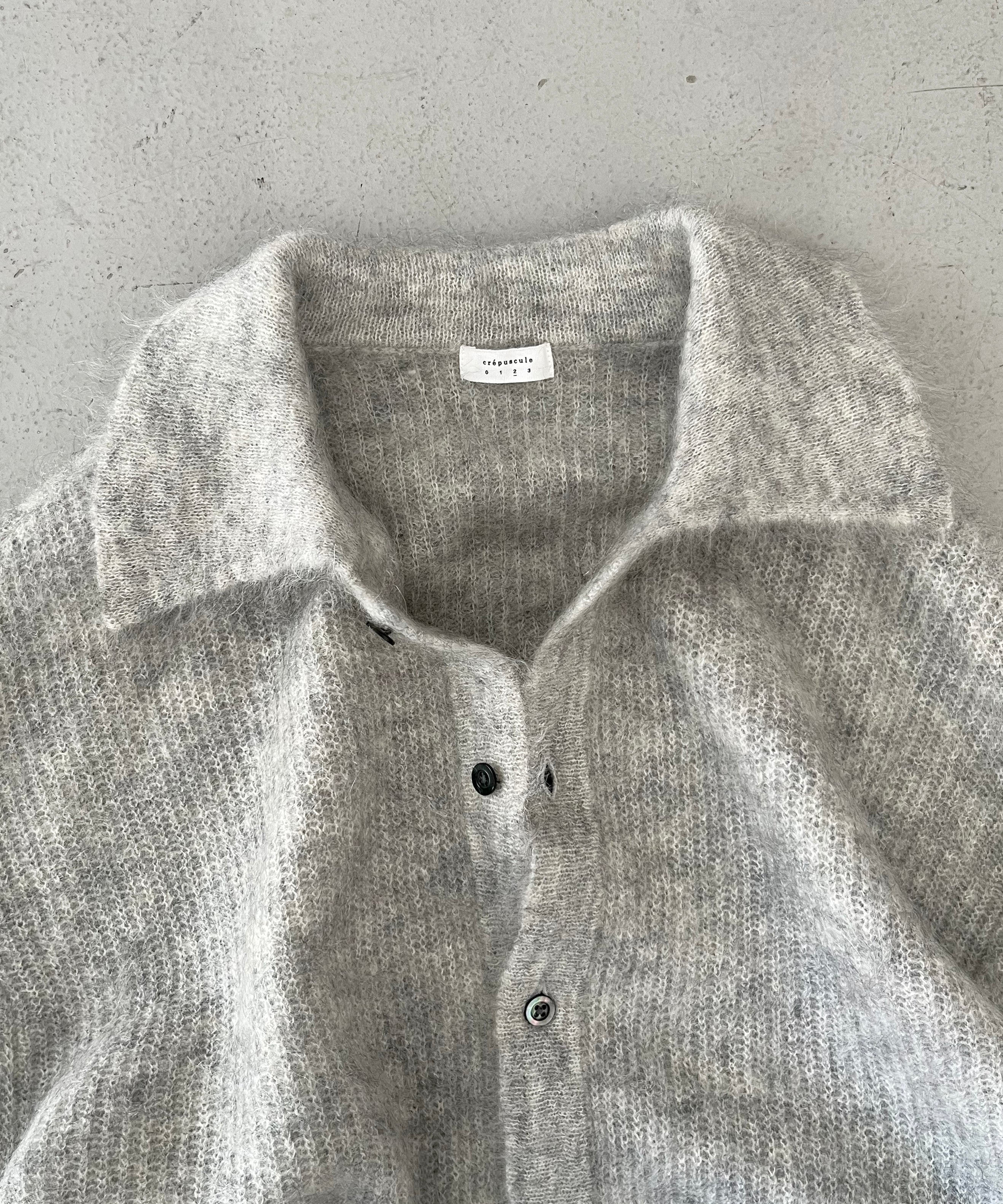 EXCLUSIVE】crepuscule【クレプスキュール】Mohair polo cardigan 