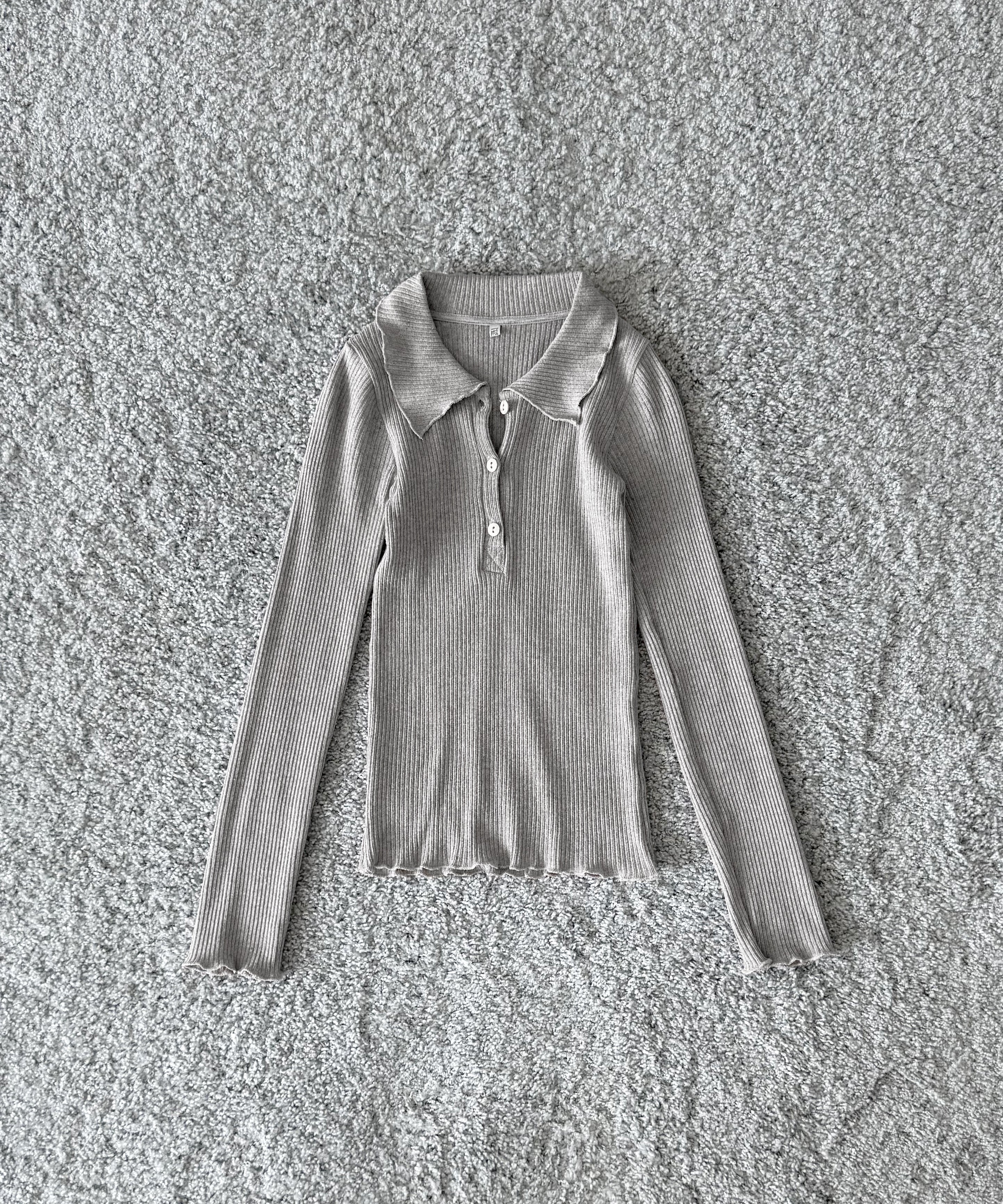 Baserange Dual long sleeve tee "GREY MELANGE"