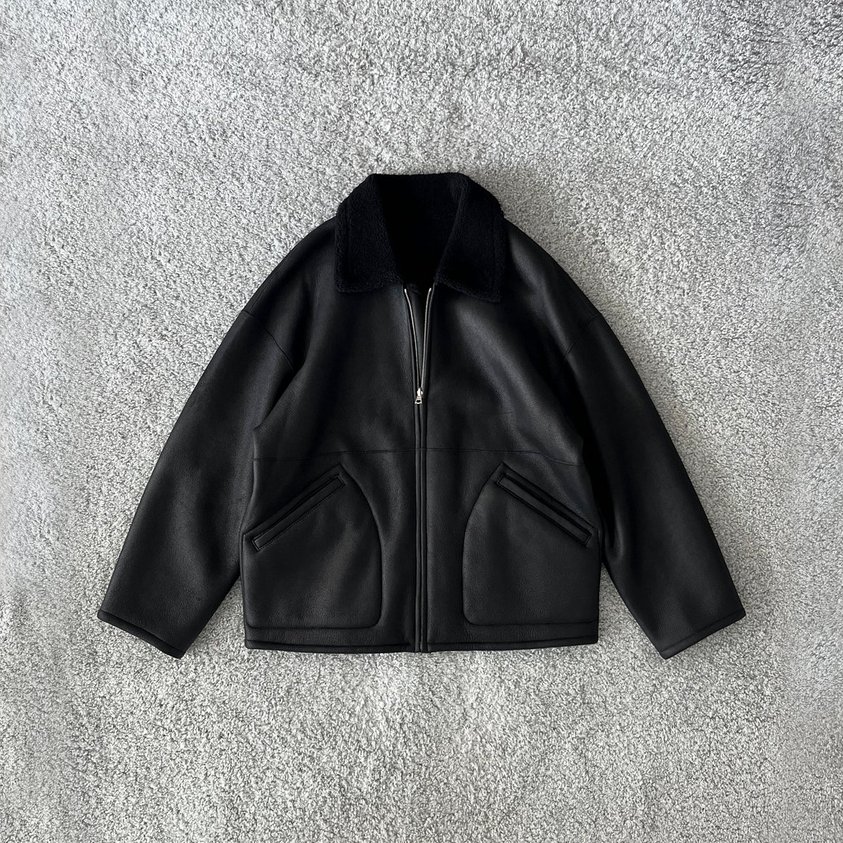 極美品★オーラリーコットナイロンセットアップ★auraleeATONコモリ AURALEE【オーラリー】Merino mouton zip blouson 