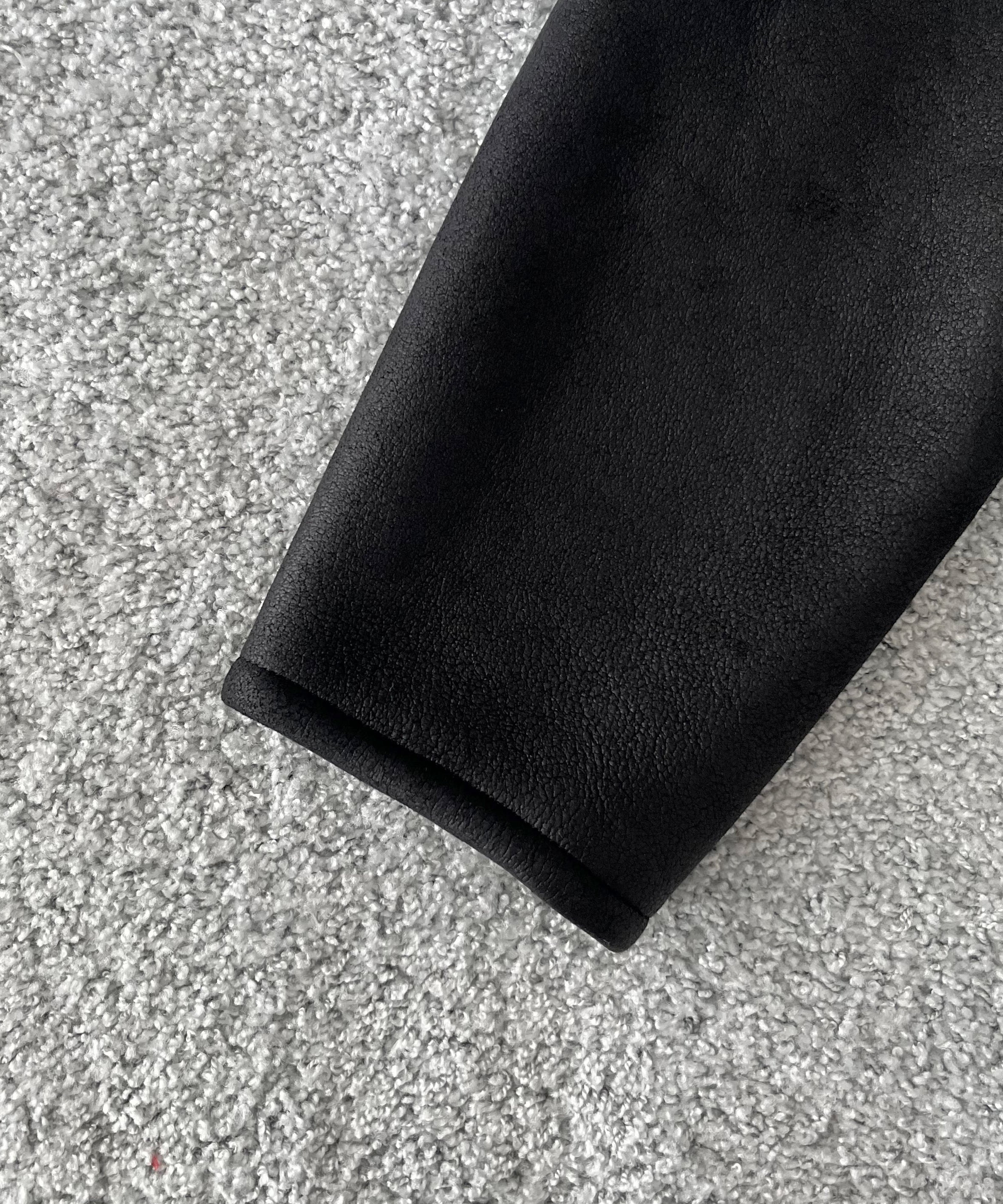 AURALEE Merino mouton zip blouson "BLACK"