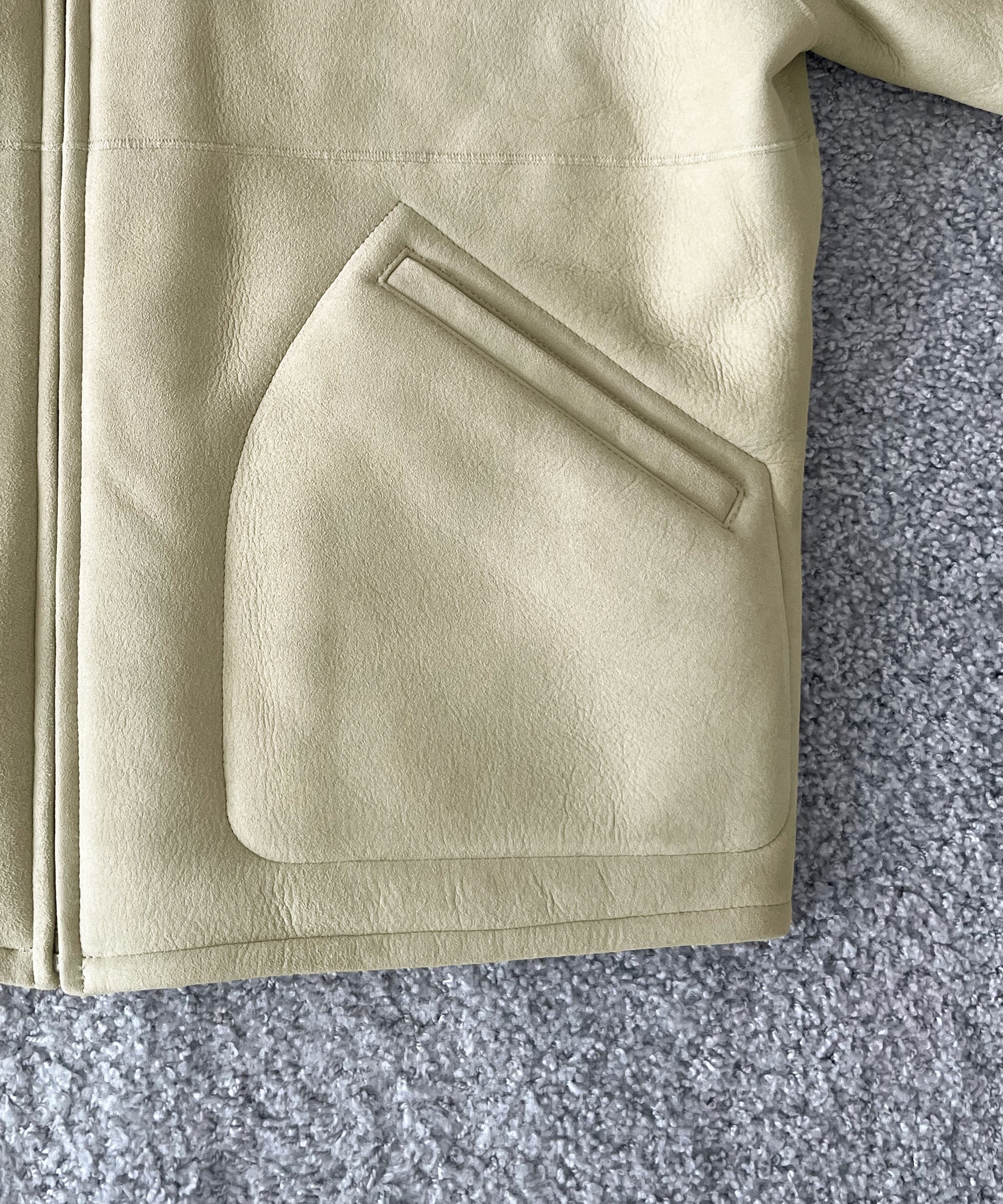 AURALEE【オーラリー】Merino mouton zip blouson “IVORY LIME