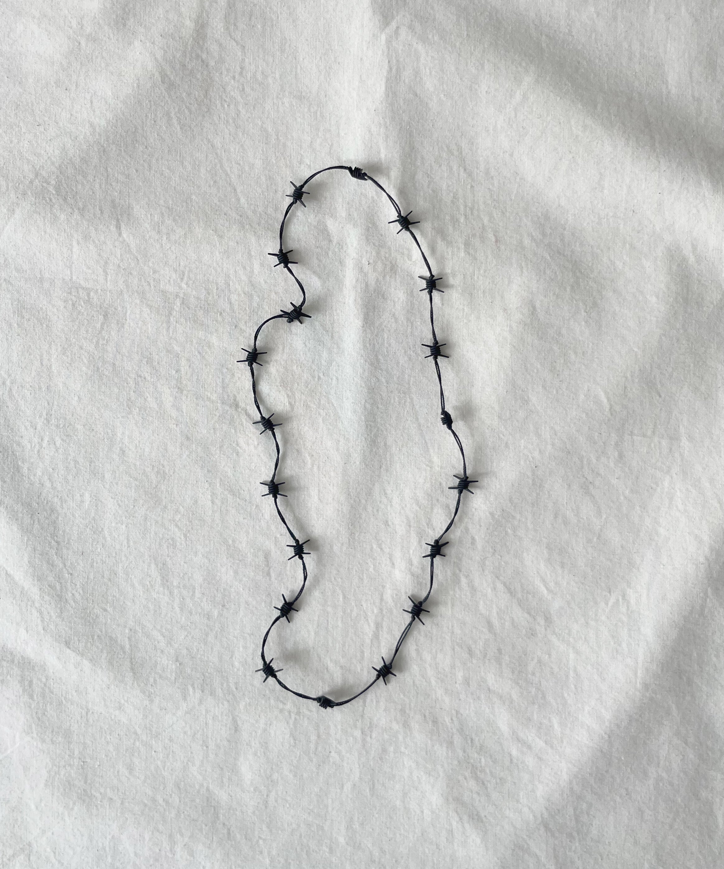 FAF(FAKE AS FLOWERS) Wire necklace "CLEAR"