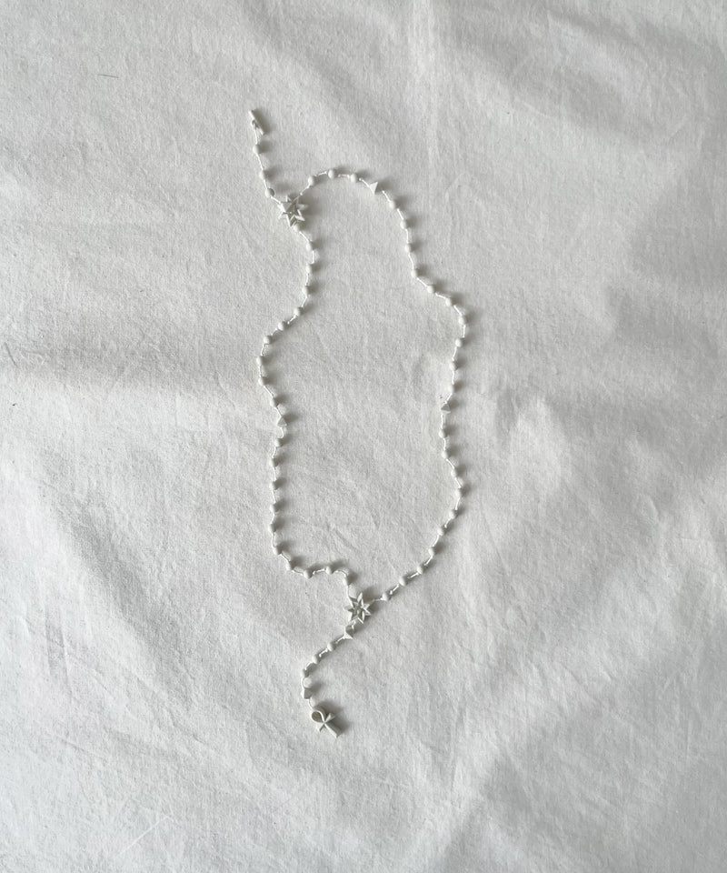 FAF(FAKE AS FLOWERS) Akhara necklace "MILK"