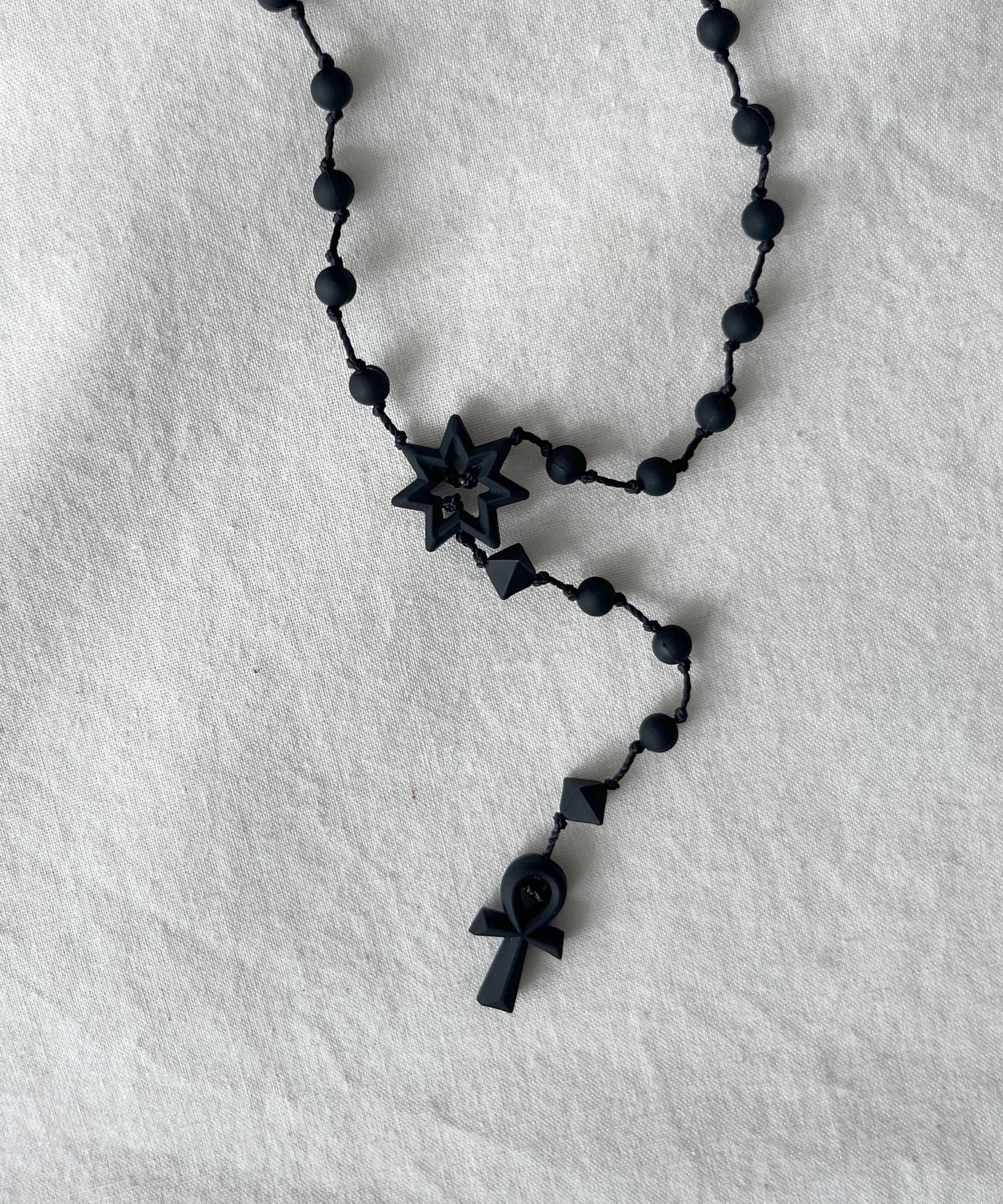 アクセサリー FAKE AS FLOWERS Akhara Necklace Black FAF(FAKE AS FLOWERS)【エフエーエフ/フェイクアスフラワーズ】Akhara