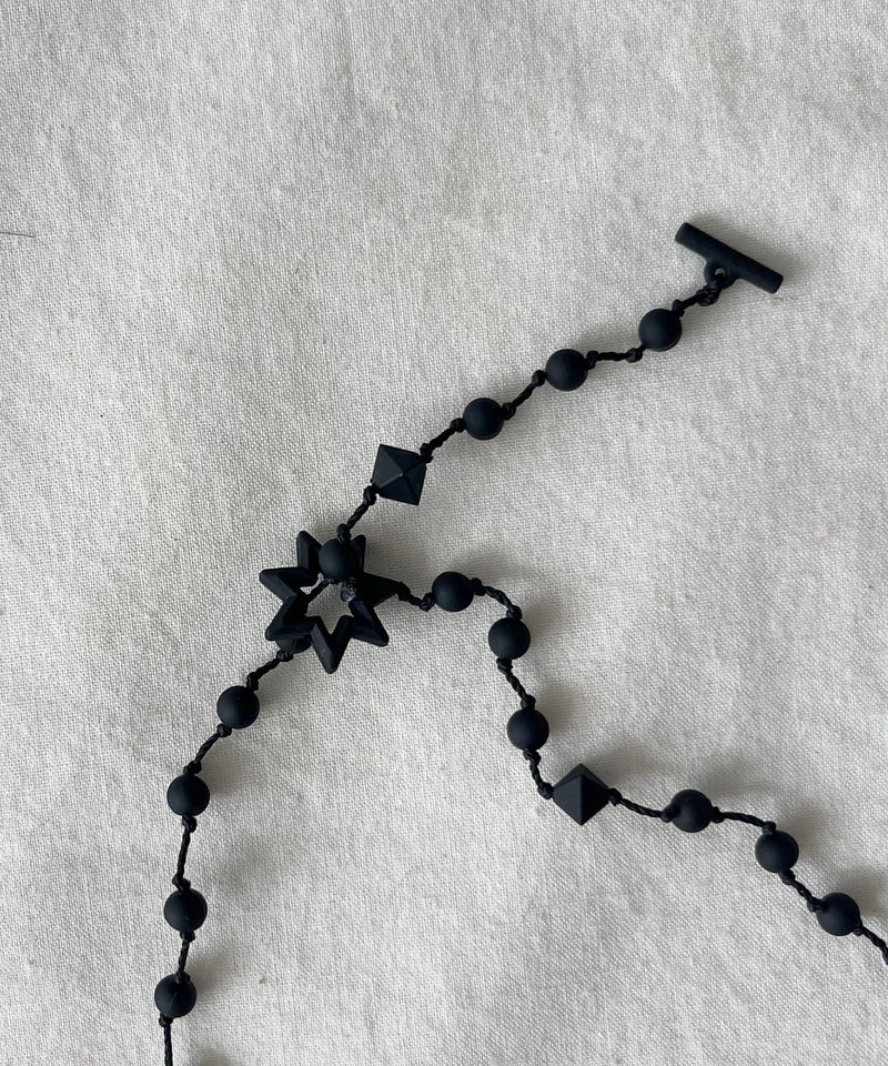 FAF(FAKE AS FLOWERS) Akhara necklace "BLACK"