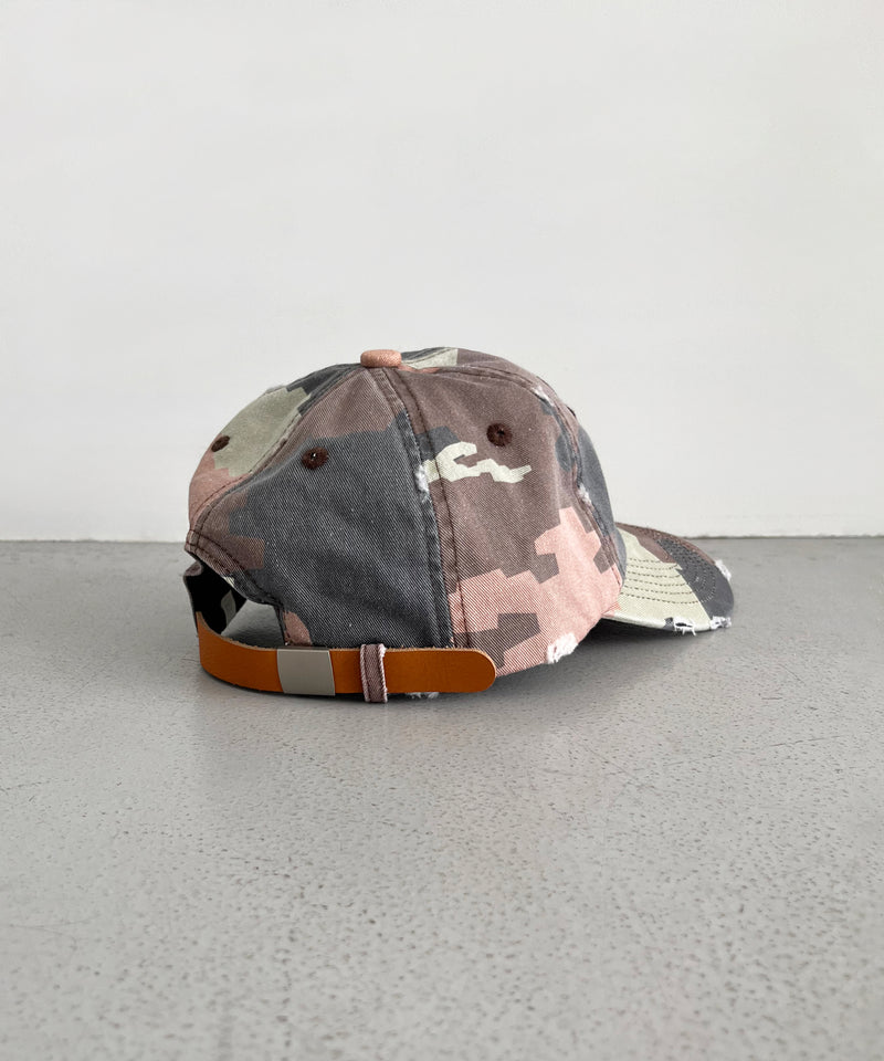 FAF(FAKE AS FLOWERS) Emblem cap "BROWN CAMO"
