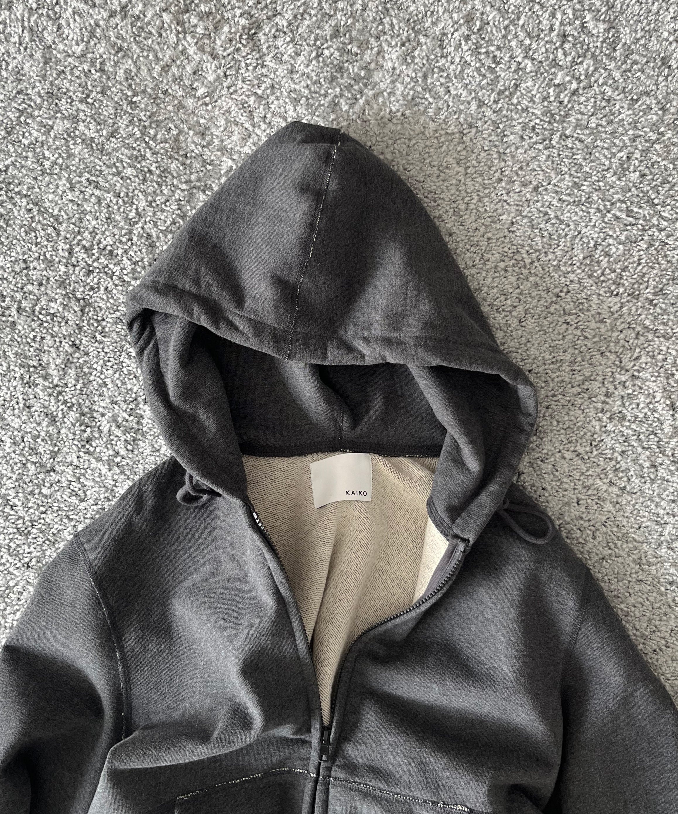 KAIKO Double zip hoodie "CHARCOAL TOP GRAY"