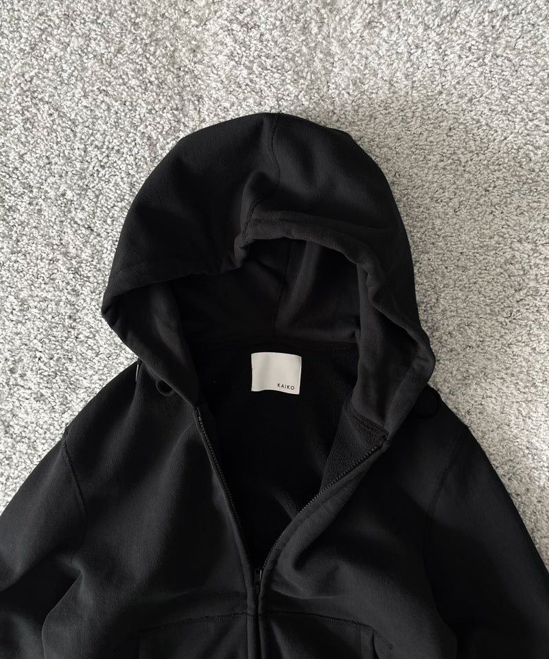KAIKO Double zip parka "BLACK"