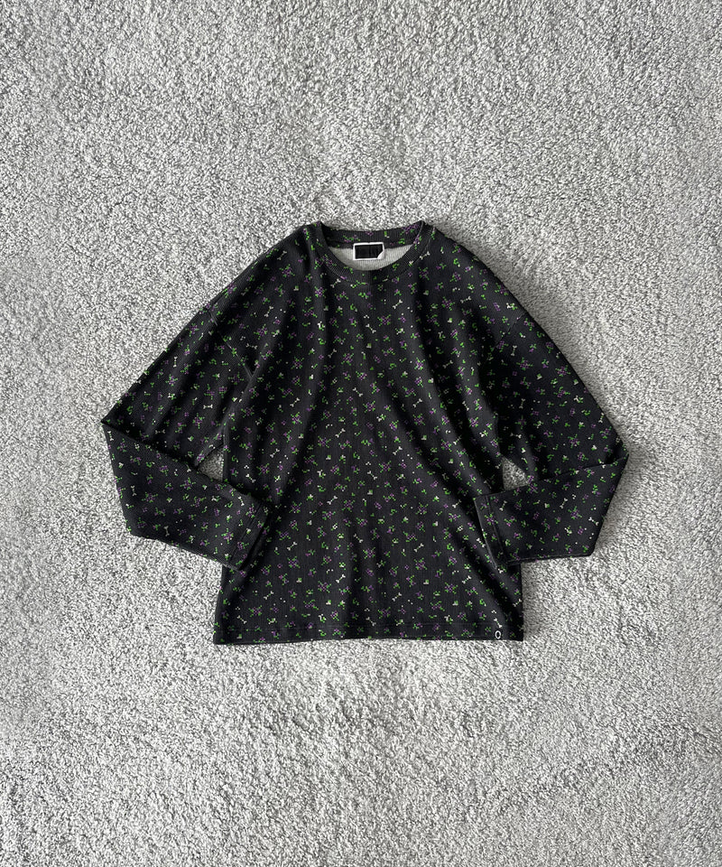 PHINGERIN Flower l/s waffle thermal "B:BLACK"