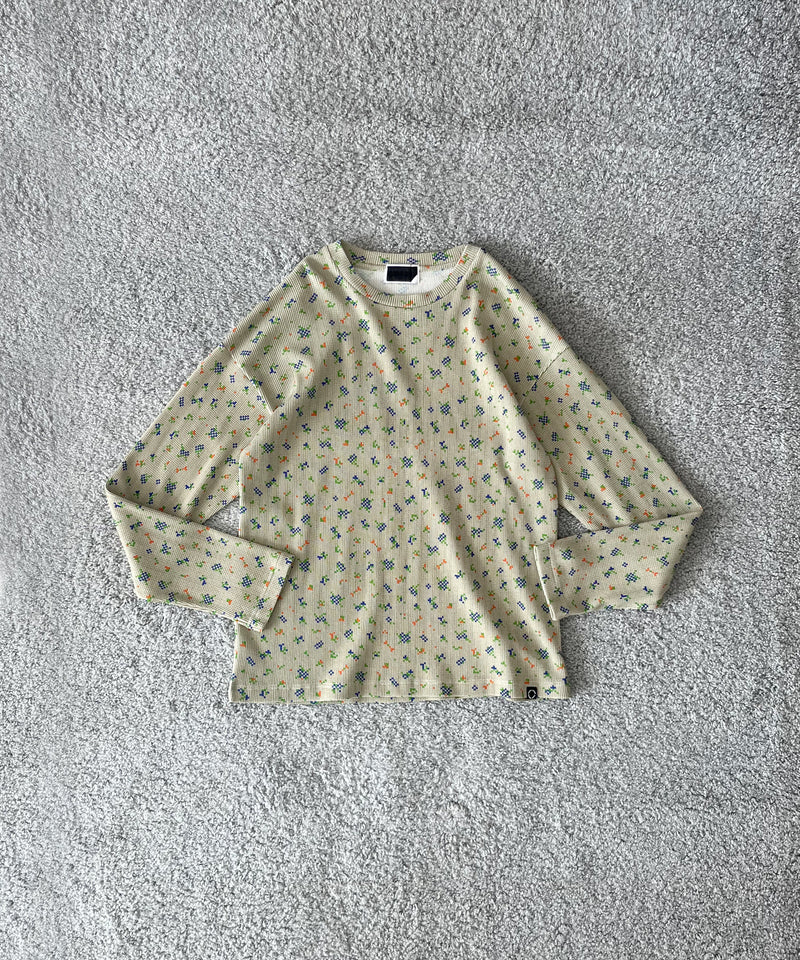 PHINGERIN Flower l/s waffle thermal "A:BEIGE"