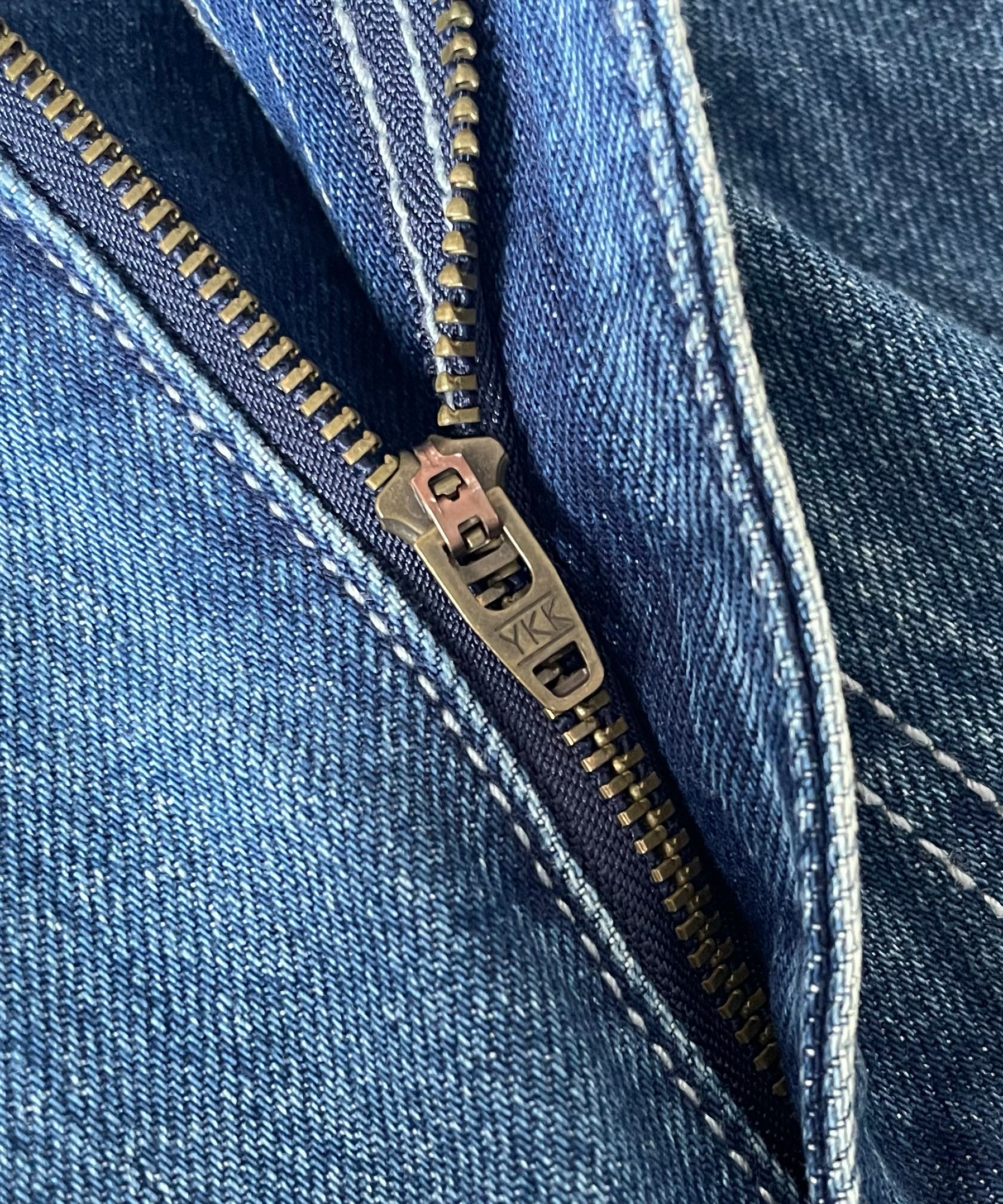 FAX COPY EXPRESS Retro pleated blue denim pants "BLUE" S