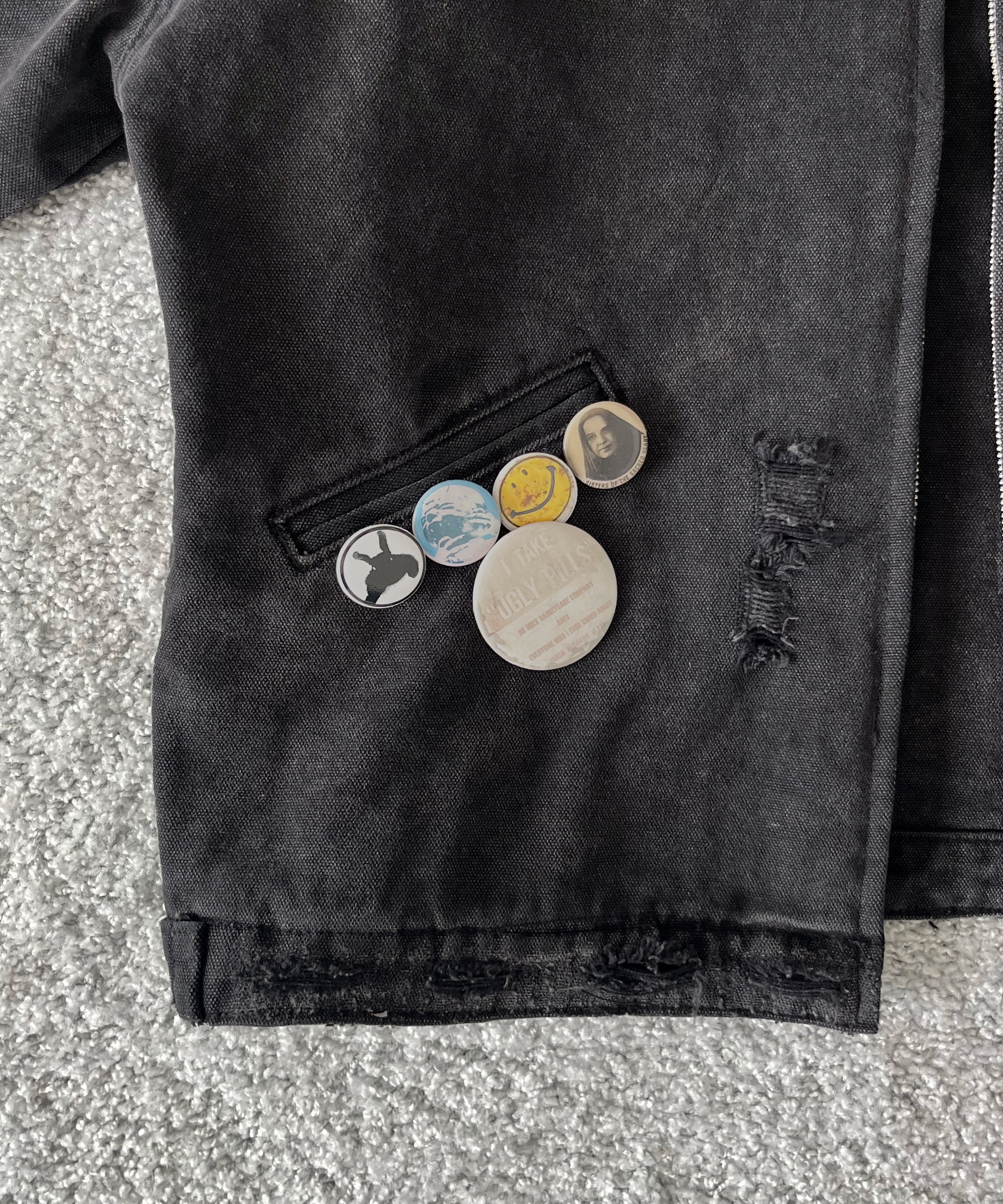 Basketcase Charms, work jacket "VINTAGE BLACK"