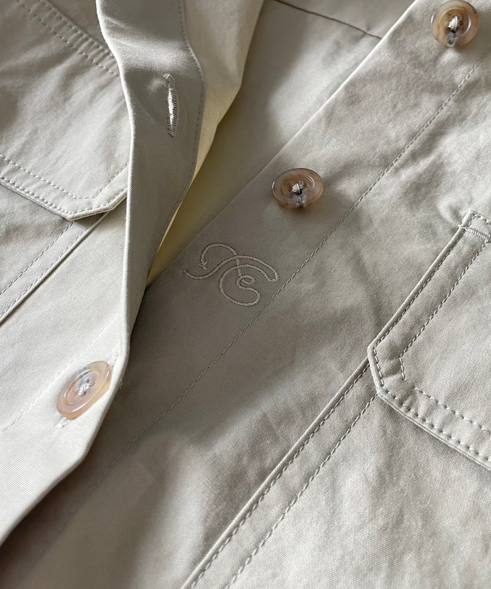 Fax Copy Express Safari button-up shirt "KHAKI" S