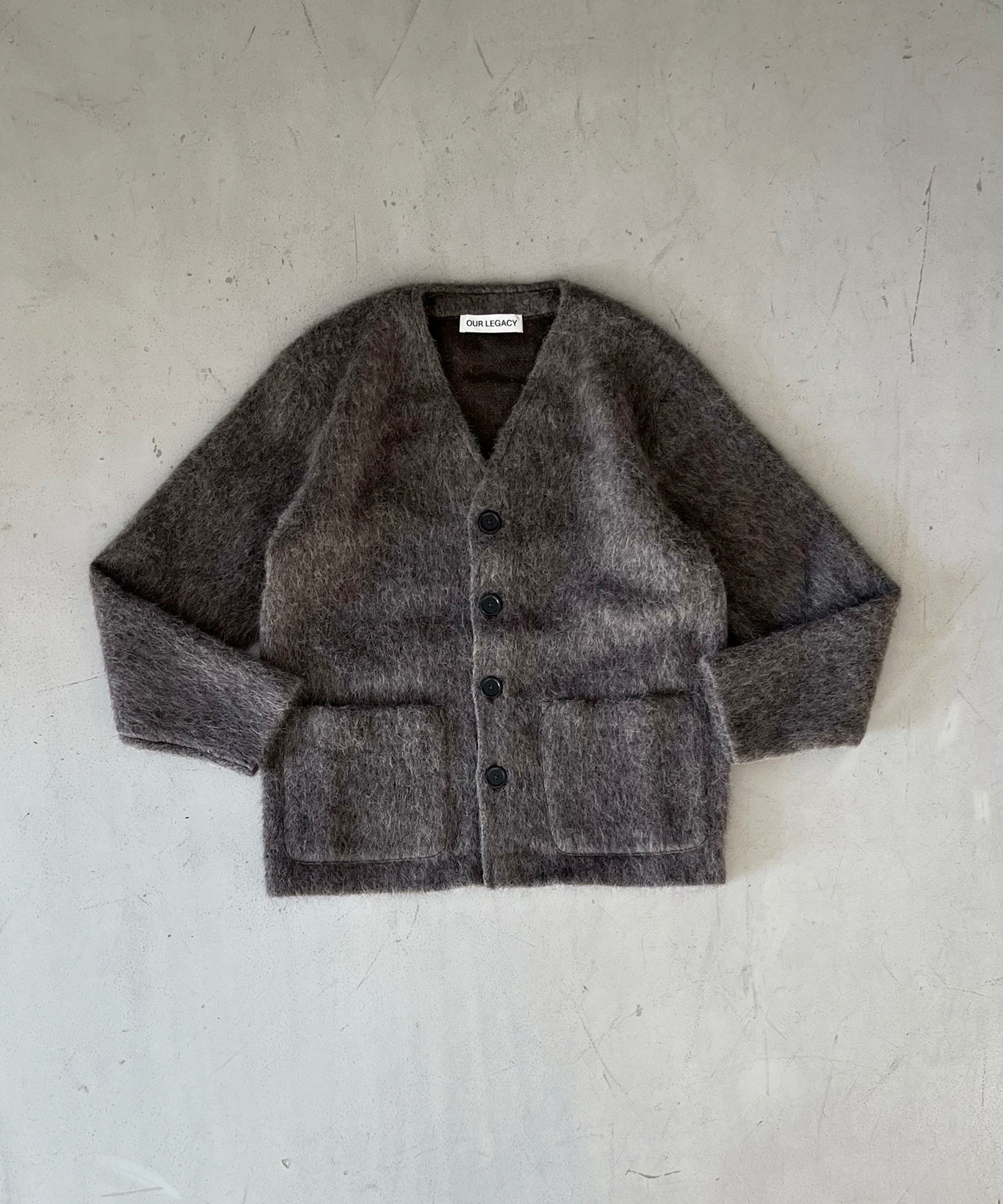 OUR LEGACY Cardigan "BLACK MOHAIR"