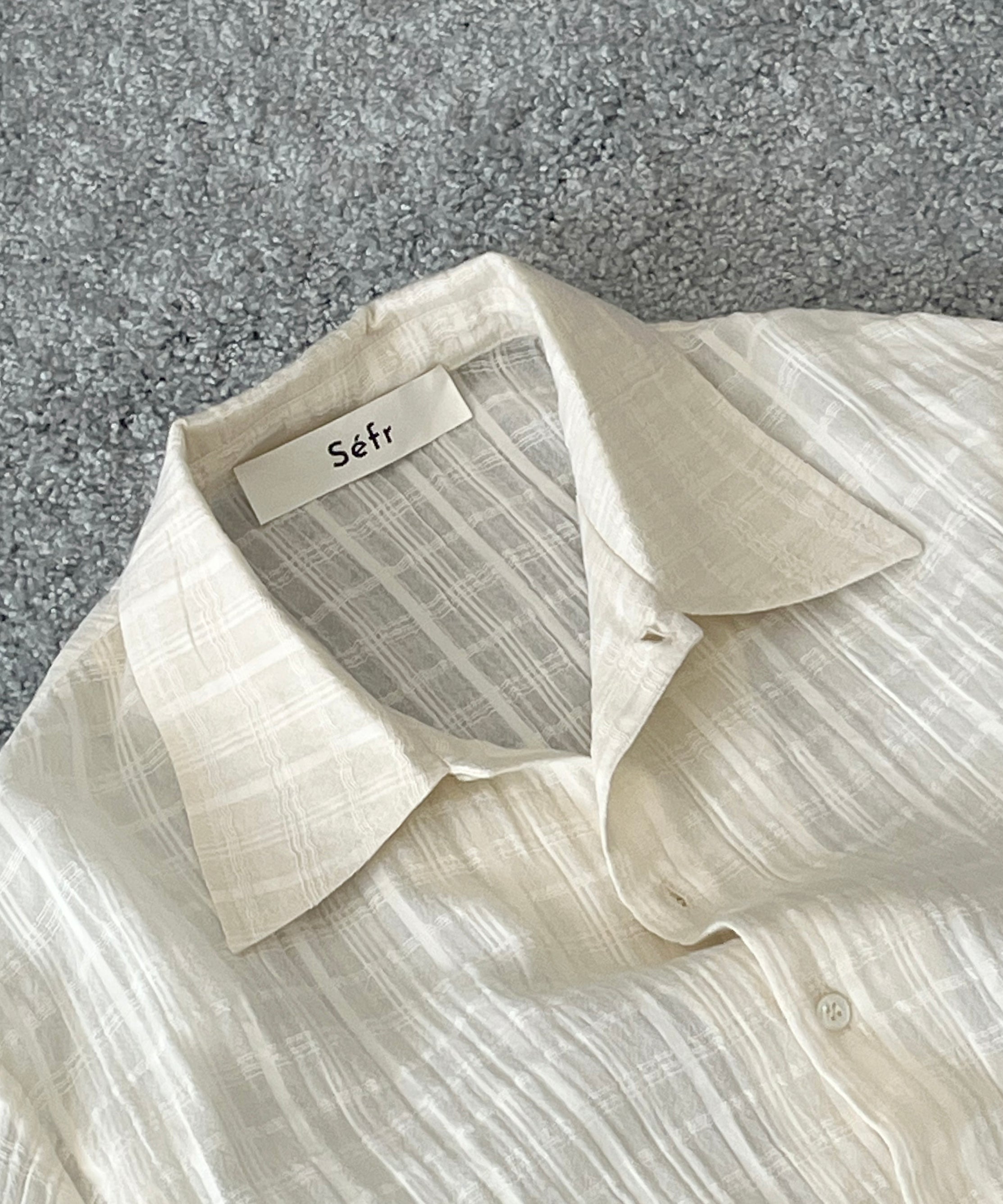 sefr Ignacio shirt "CLOUD WHITE CHECK"