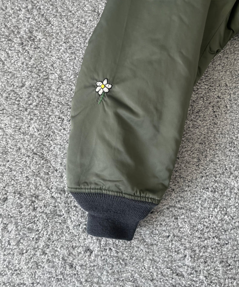 my beautiful landlet Flower stitch ma-1 "KHAKI"