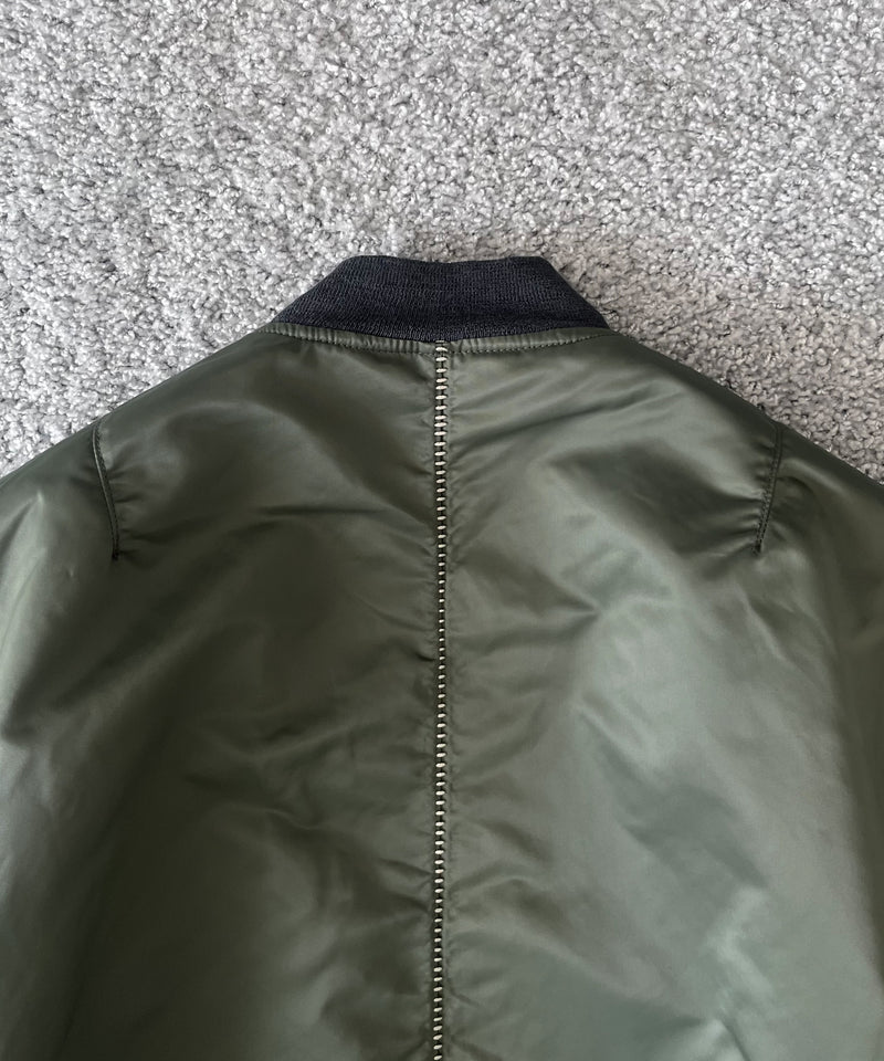 my beautiful landlet Flower stitch ma-1 "KHAKI"