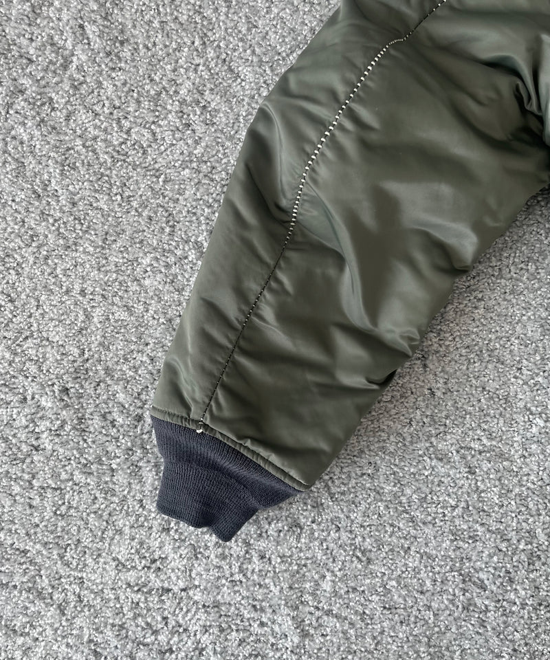 my beautiful landlet Flower stitch ma-1 "KHAKI"