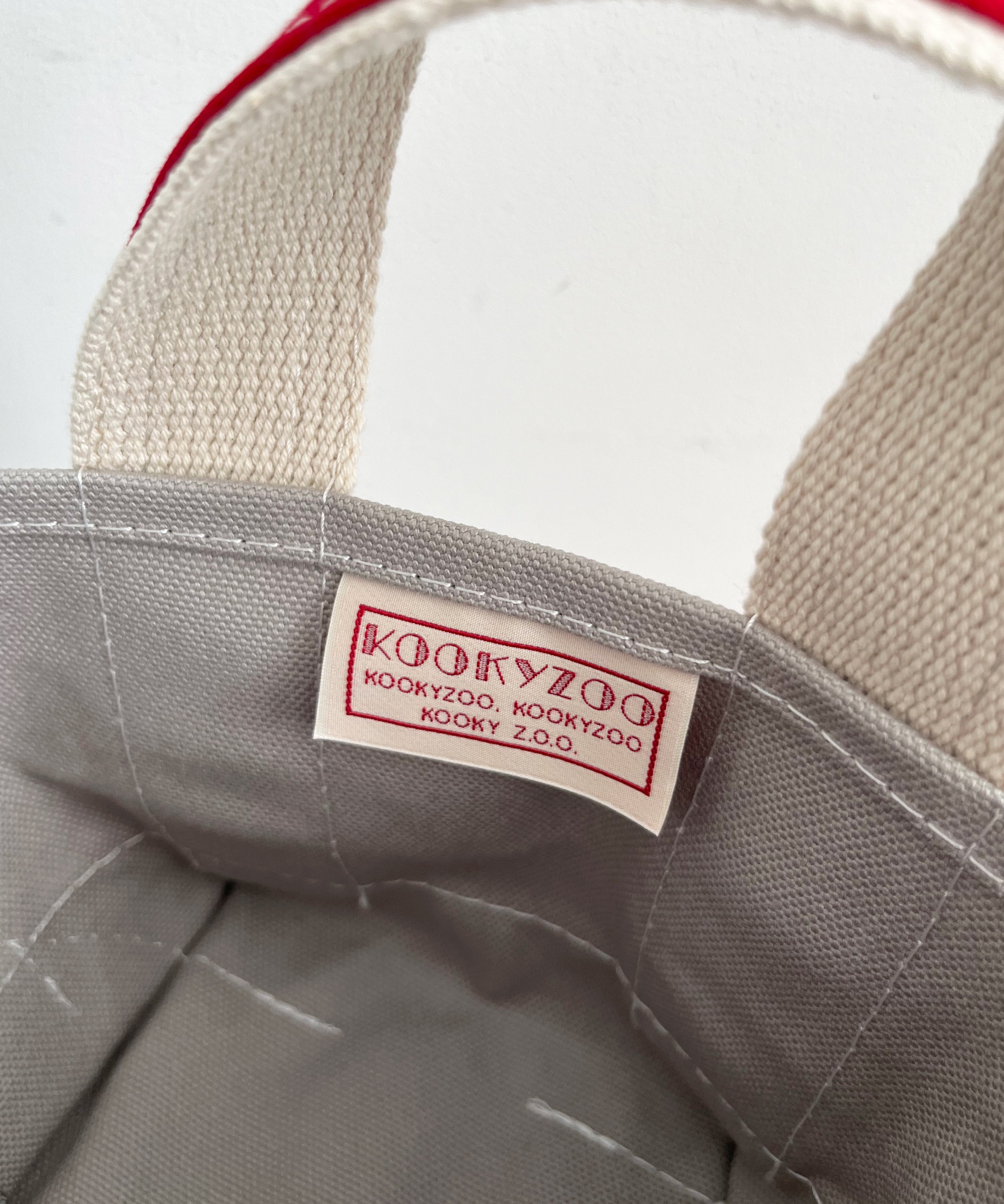 KOOKY ZOO Kooky bag "GRAY×RED"