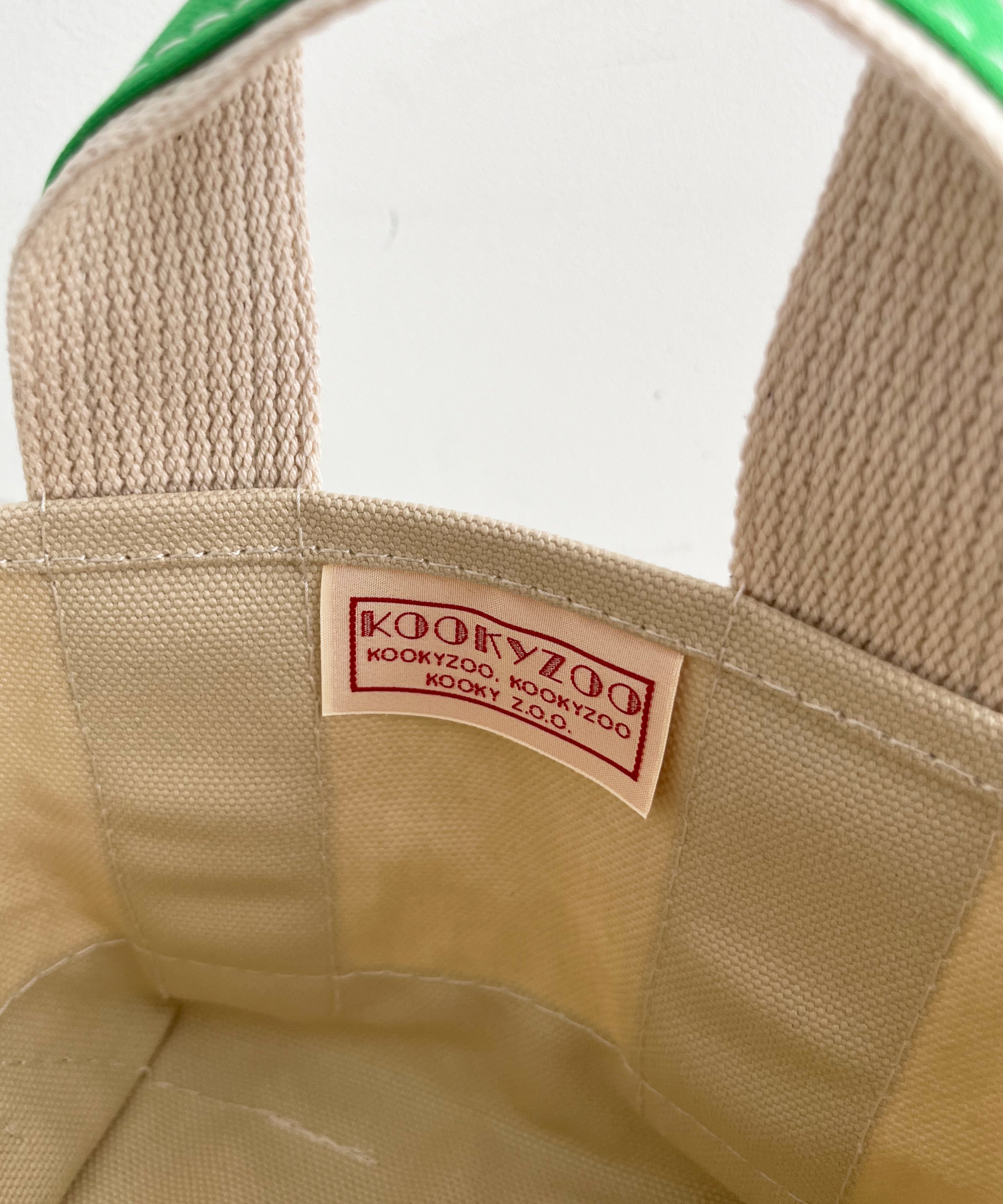 KOOKY ZOO Kooky bag "IVORY×KELLY GREEN"