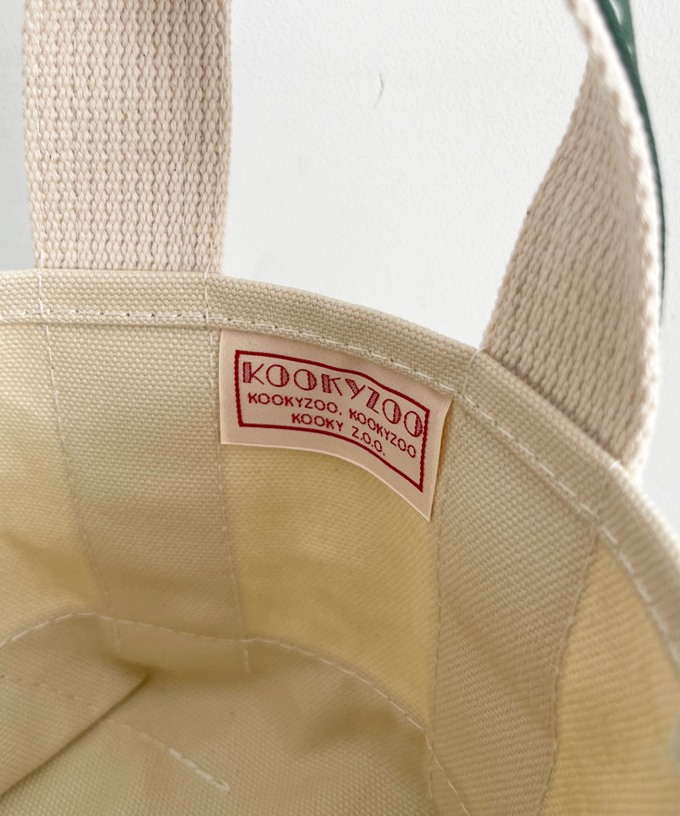 KOOKY ZOO Kooky bag "IVORY×DARK GREEN"