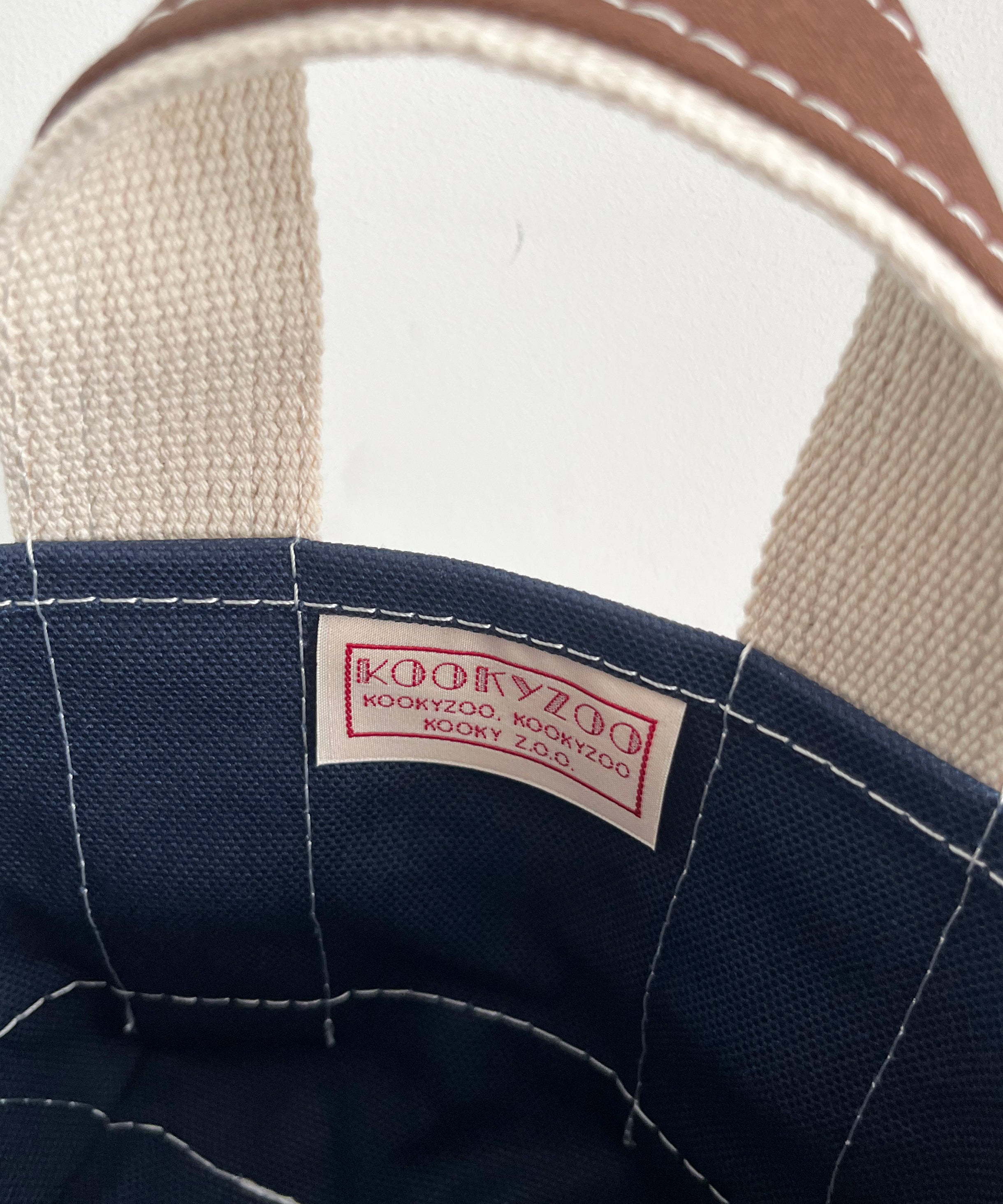 KOOKY ZOO Kooky bag "NAVY×BROWN"