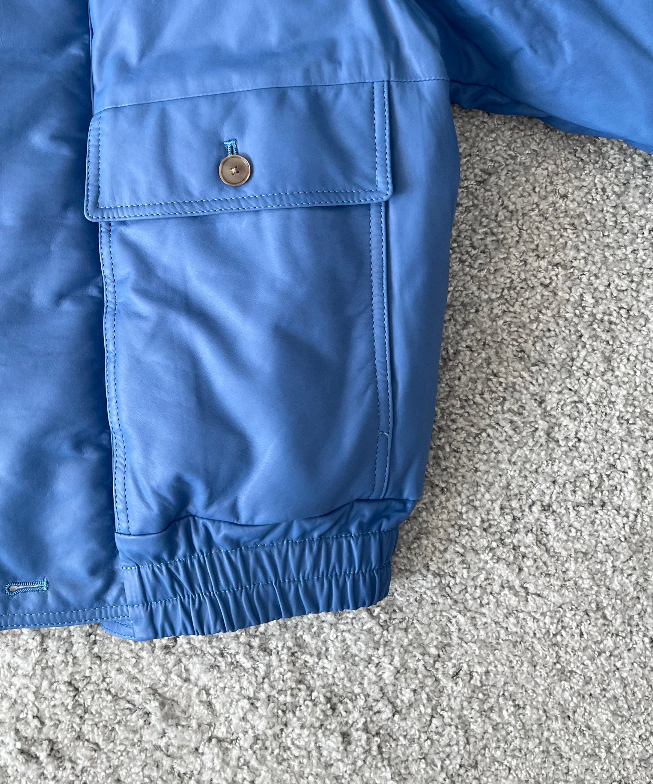 AURALEE Fine calf leather down blouson "ROYAL BLUE"