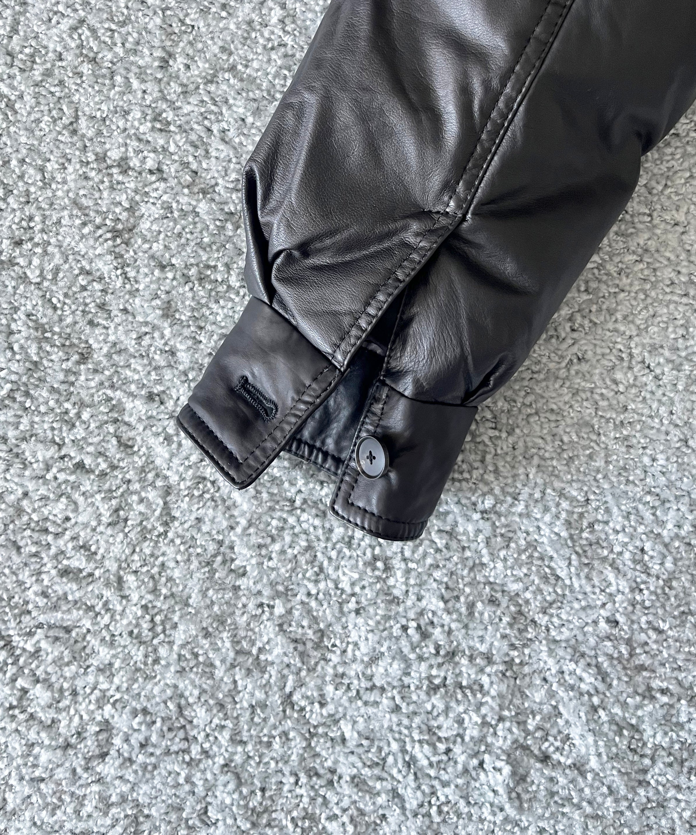 AURALEE Fine calf leather down blouson "BLACK"