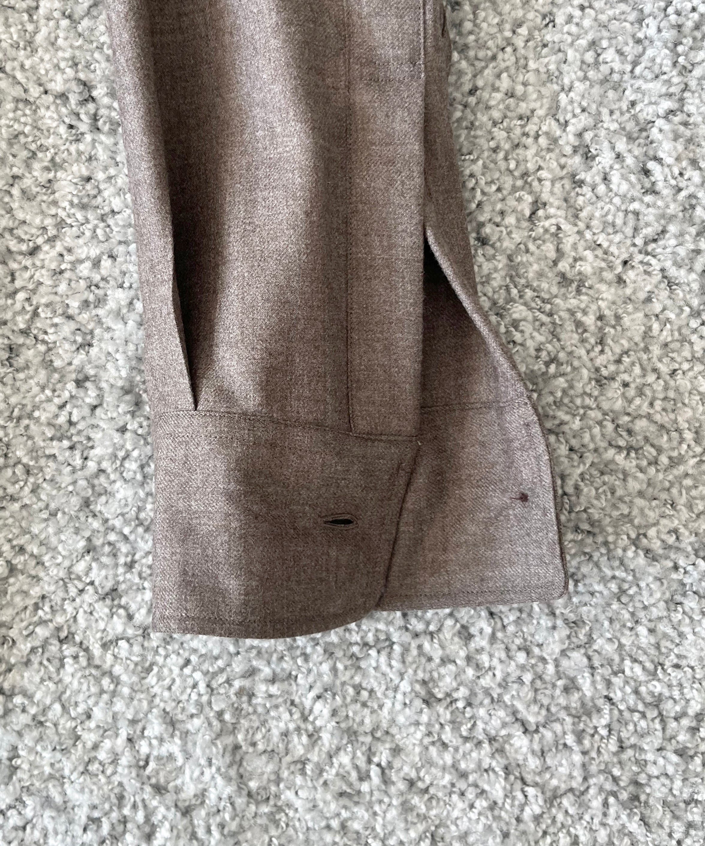 AURALEE Super light wool shirt "TOP BROWN"