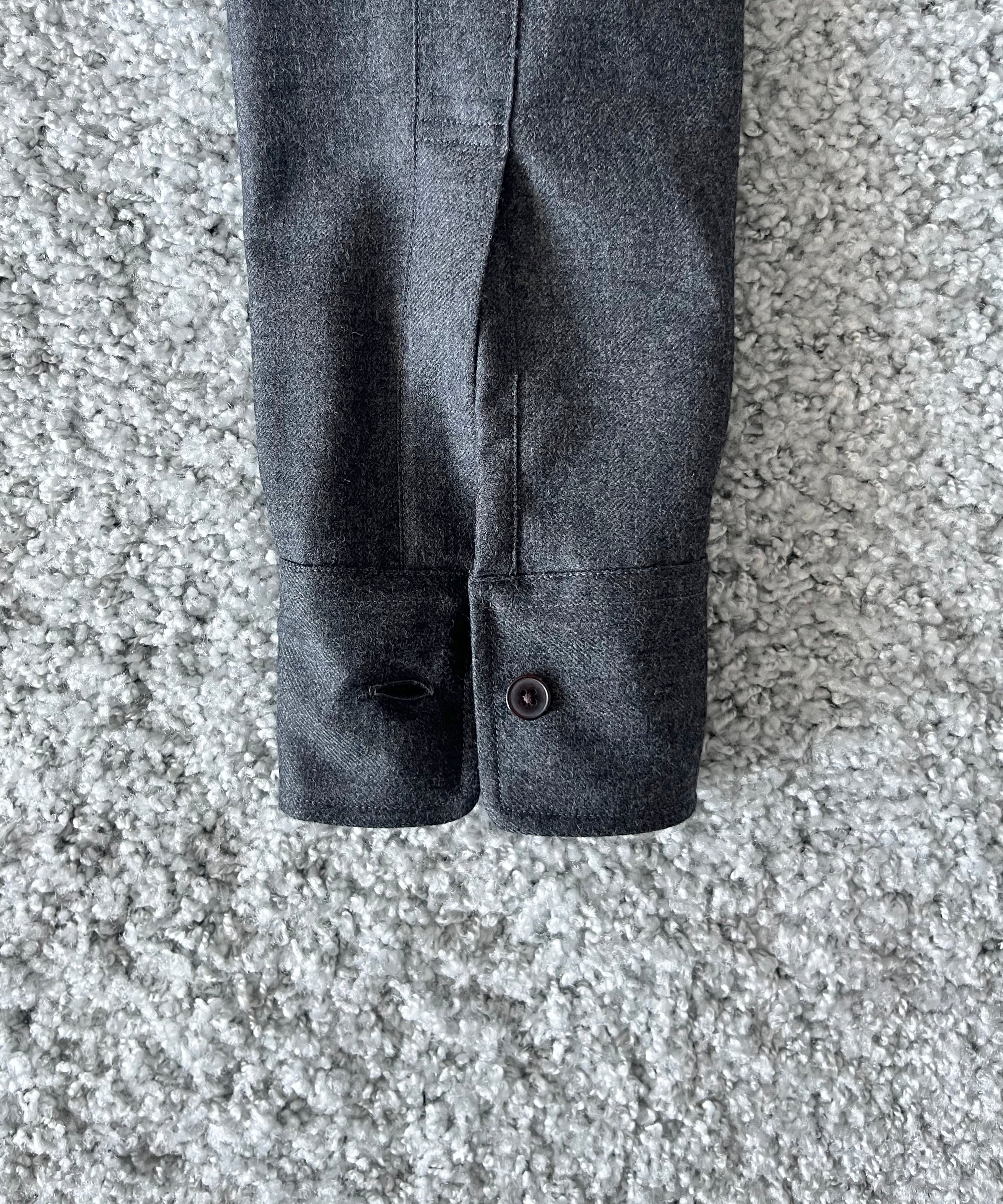 AURALEE Super light wool shirt "TOP CHARCOAL"