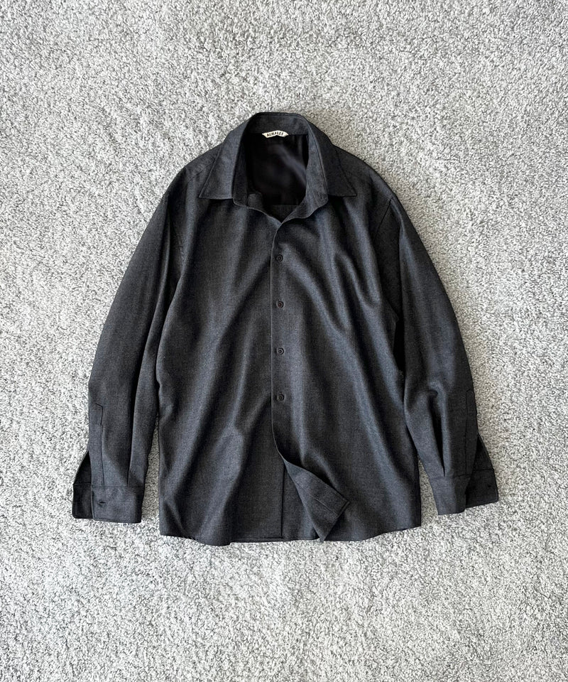 AURALEE Super light wool shirt "TOP CHARCOAL"