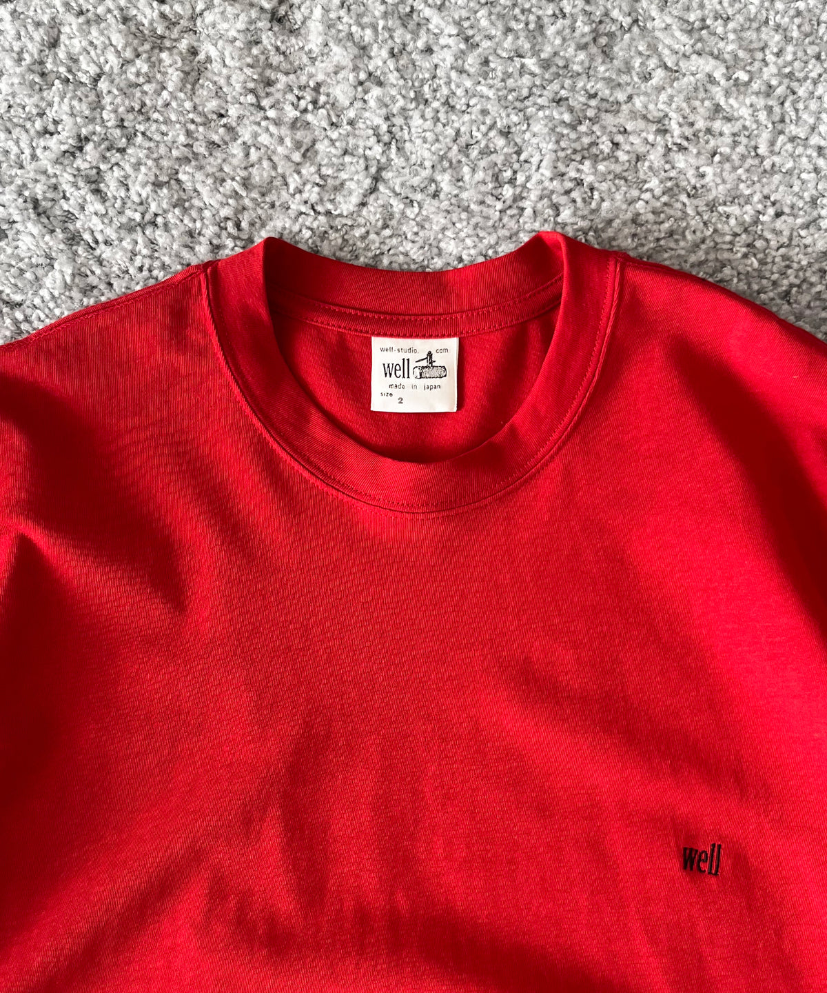 well Titled logo t-shirt "RED"