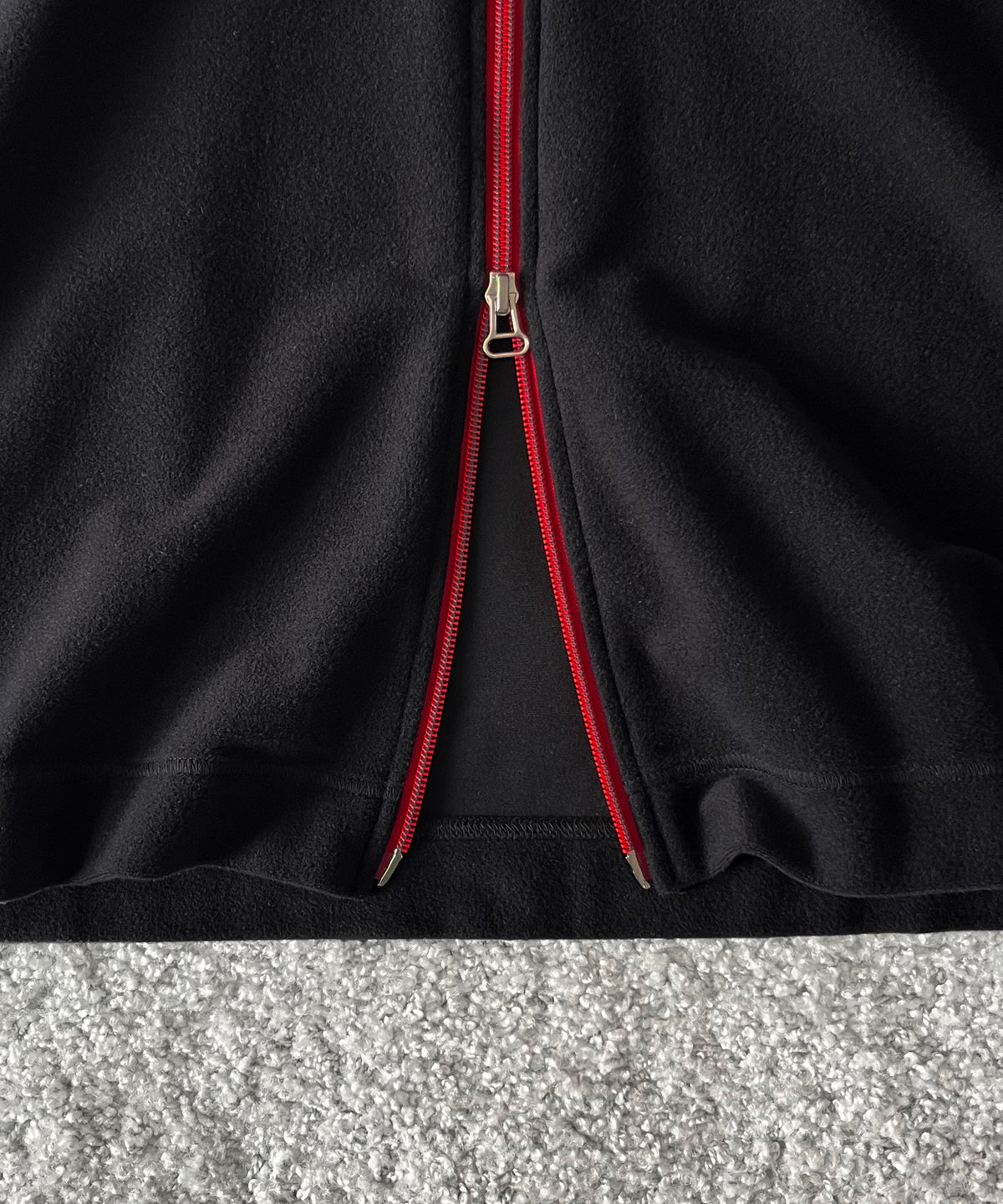well 2way open zip cardigan "BLACK"